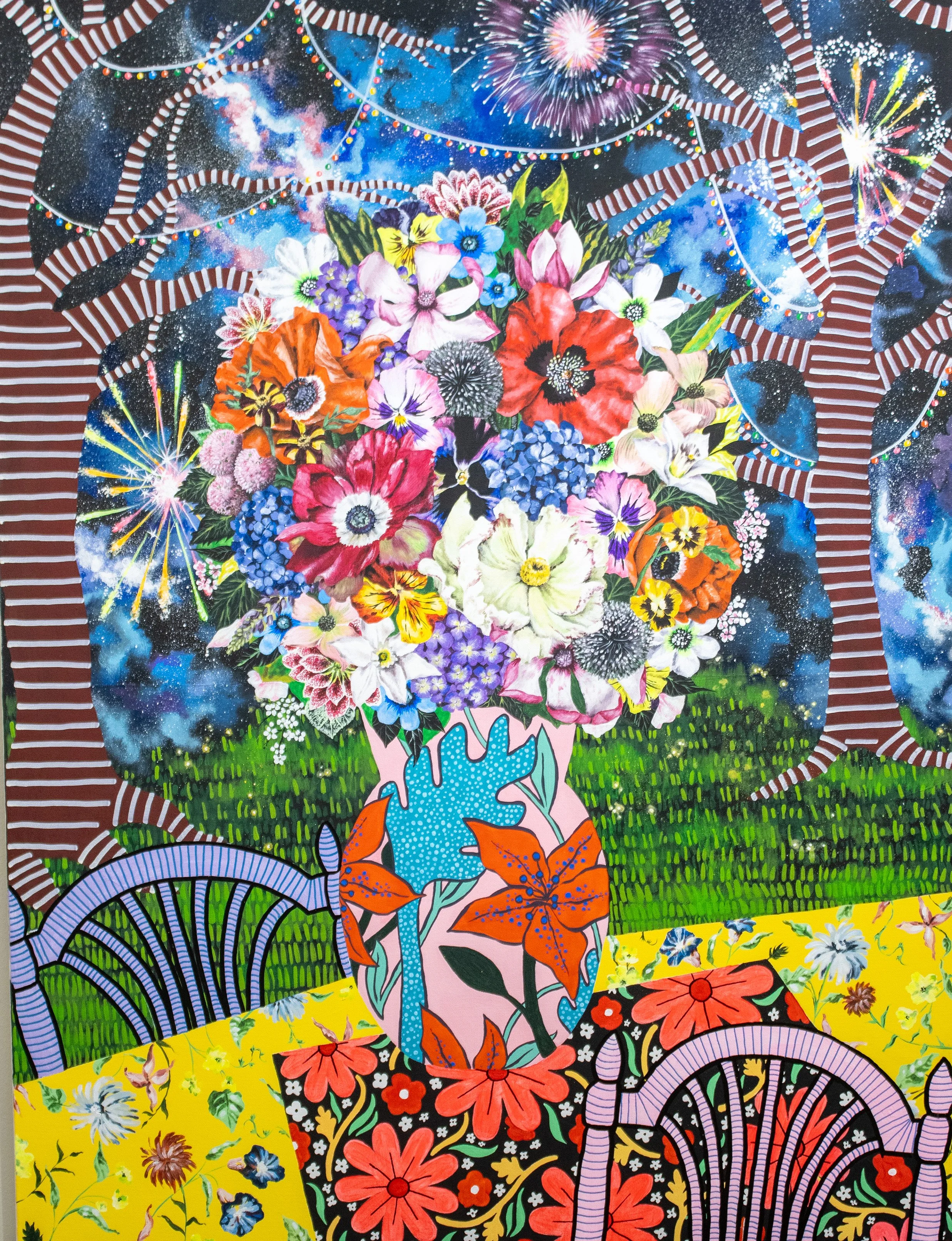 Back Yard First Date, $2500, 36x48, gallery-wrapped canvas