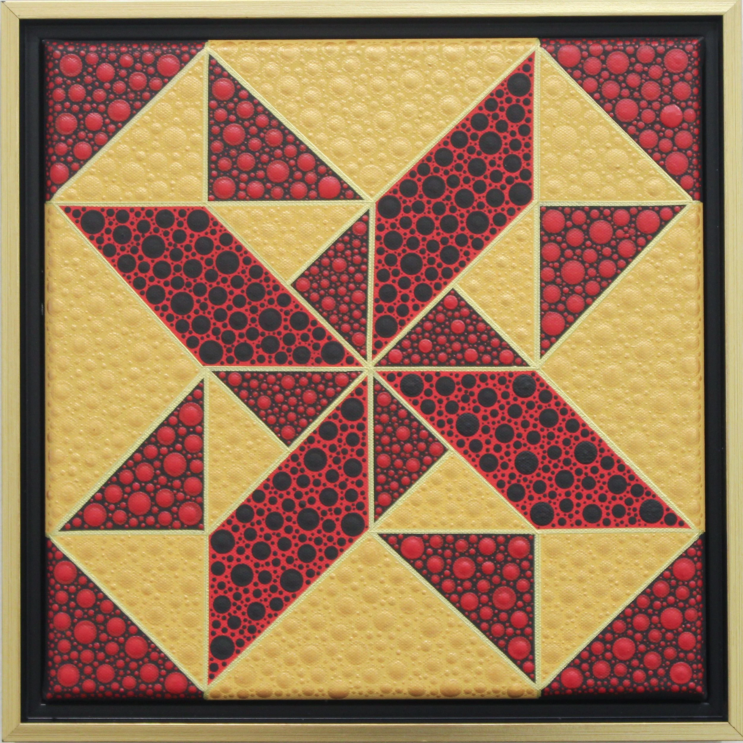 "Pinwheel Star" - Carrie Daley, Acrylic on canvas, 12 x 12 in, $160