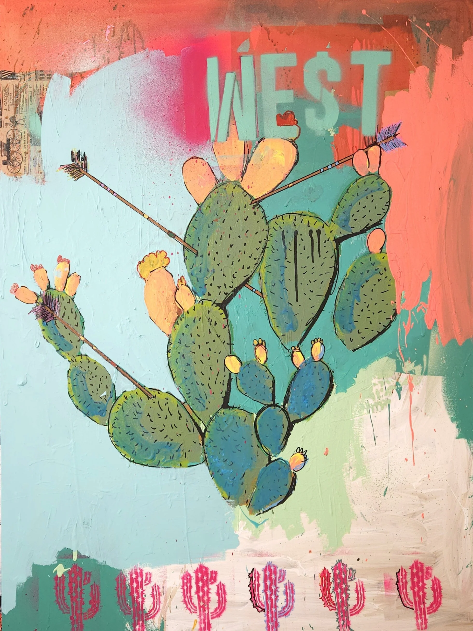 Western Cacti - Taylor Cleveland, 36x48", $1,250