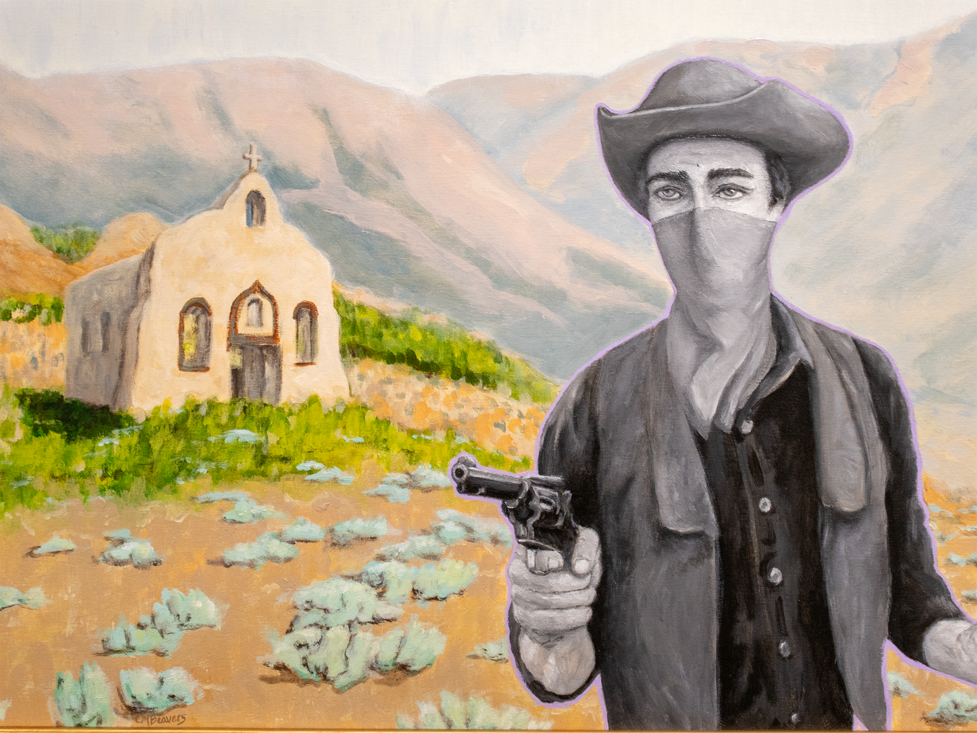 SOLD - Peace in the Valley - Clayton Beavers, oil and acrylic on canvas panel, $400