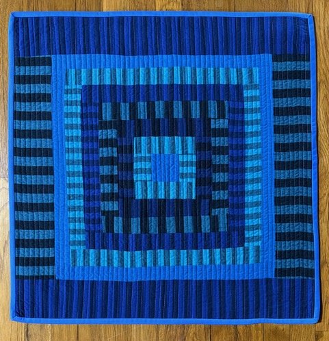 "Hip to Be Square" - Elizabeth Richards, Cotton fabric, Machine quilted, $275