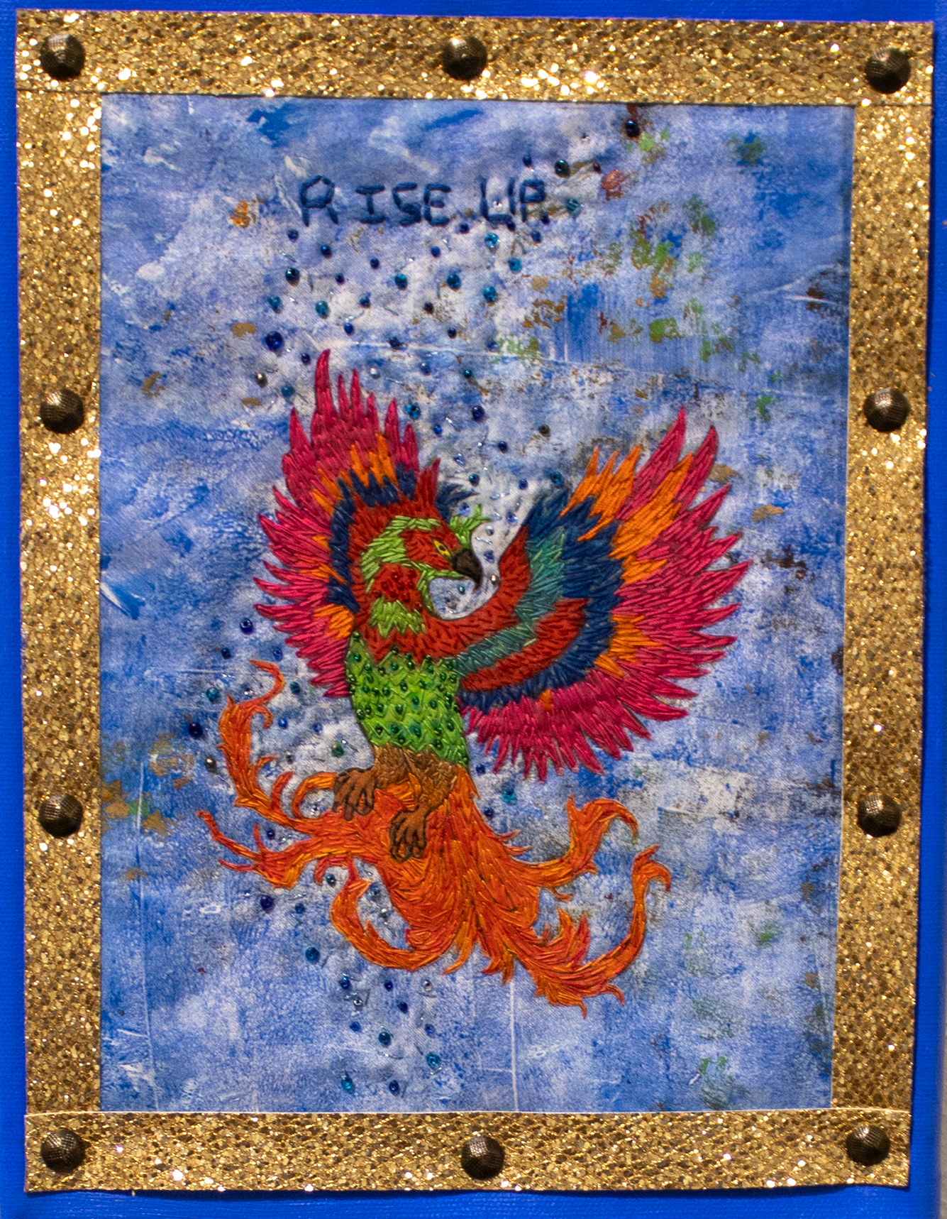 Rise Up - Amy Jo Garner, fiber, mixed media, $300