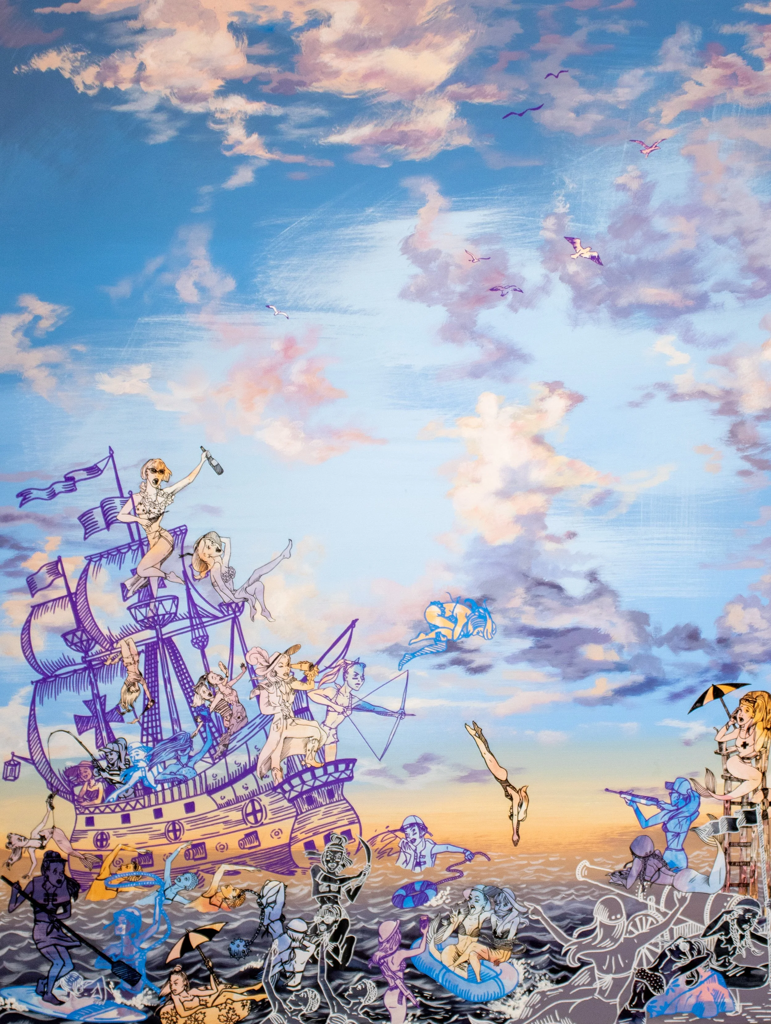 Pirate Party, $2500, 36x48 gallery-wrapped canvas