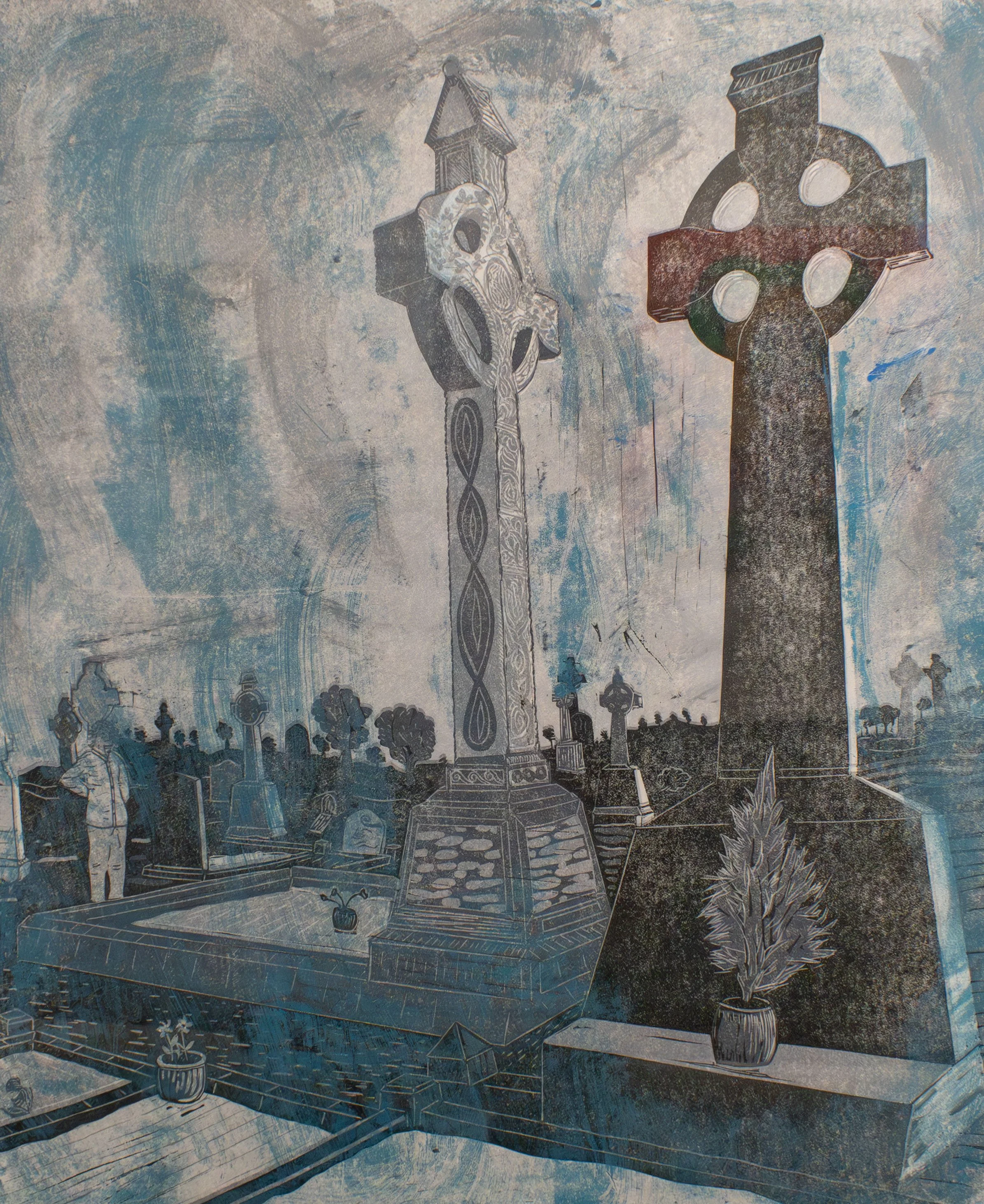 Passing Through Galway Cemetery - David Hertzel, $225