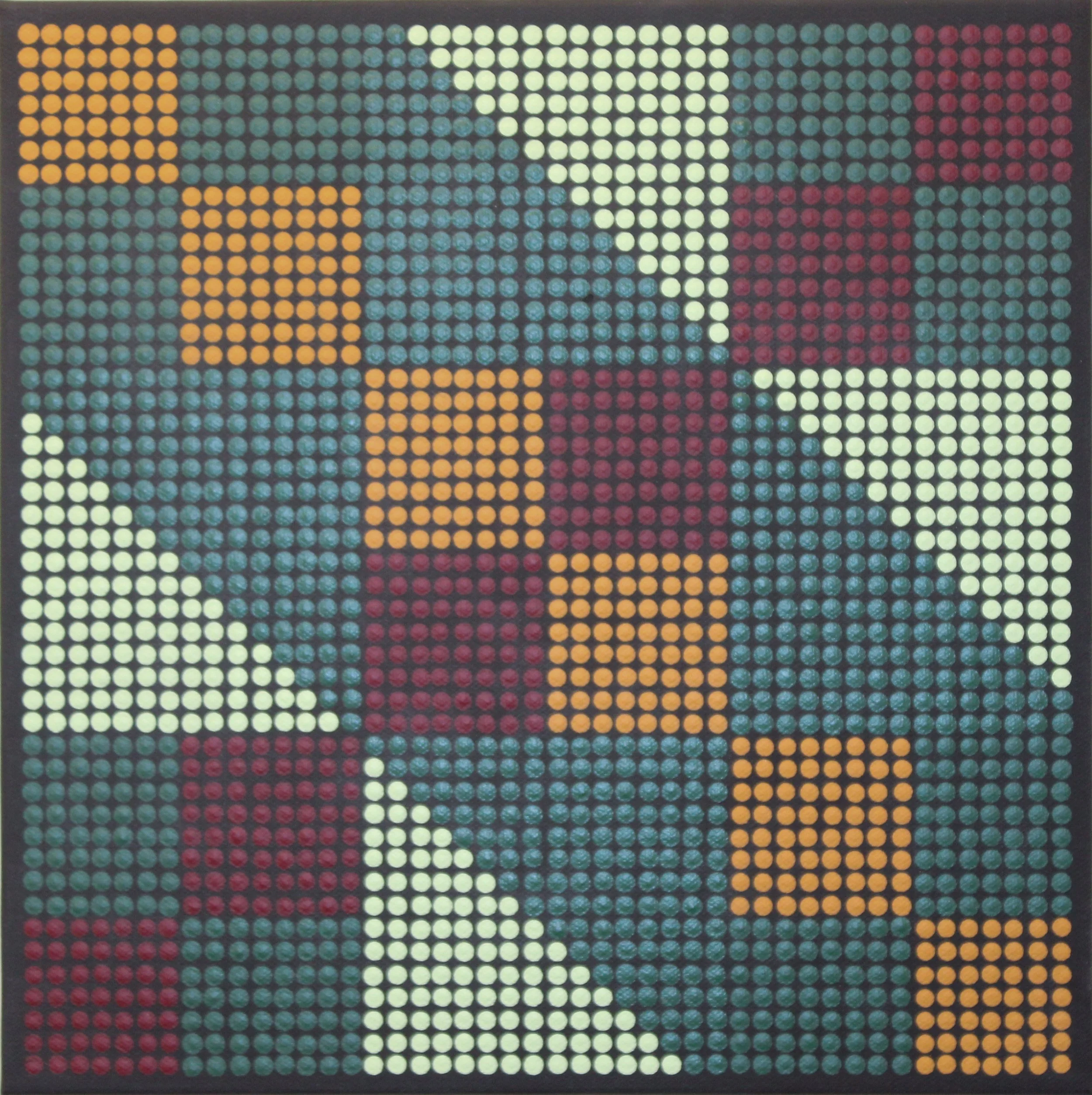 "Jacob's Ladder - 1" - Carrie Daley, Acrylic on canvas, 12 x 12 in, $160