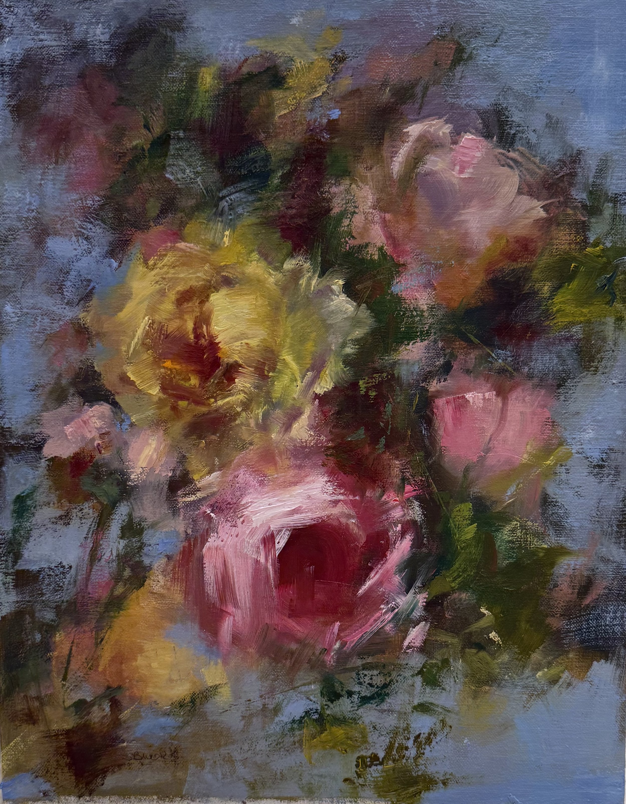 Garden Gossip - Sandra Stewart Brooks, 14x11, $275