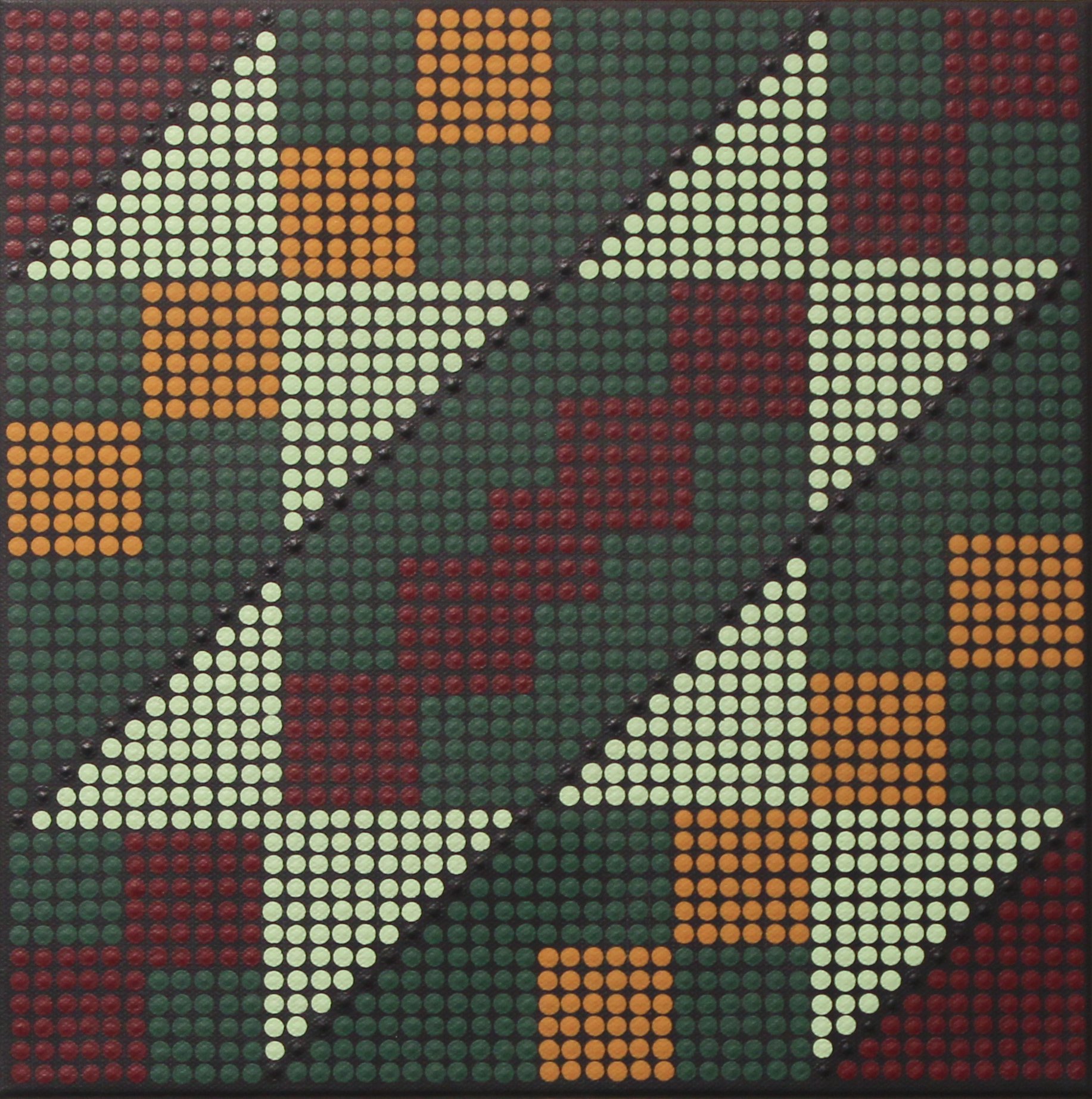 "Jacob's Ladder - 2" - Carrie Daley, Acrylic on canvas, 12 x 12 in, $160