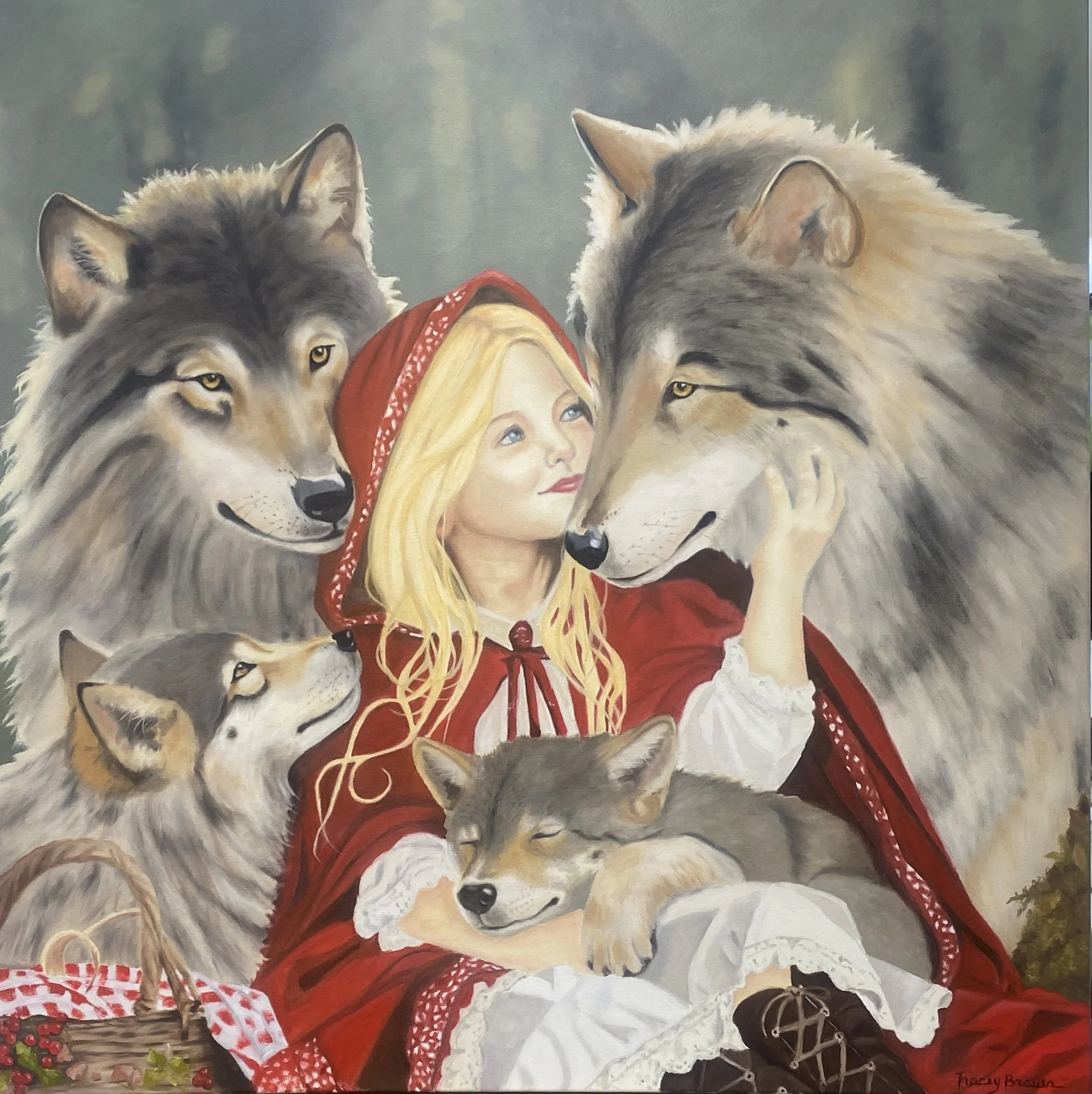 Little Red - 30x30", $1,200