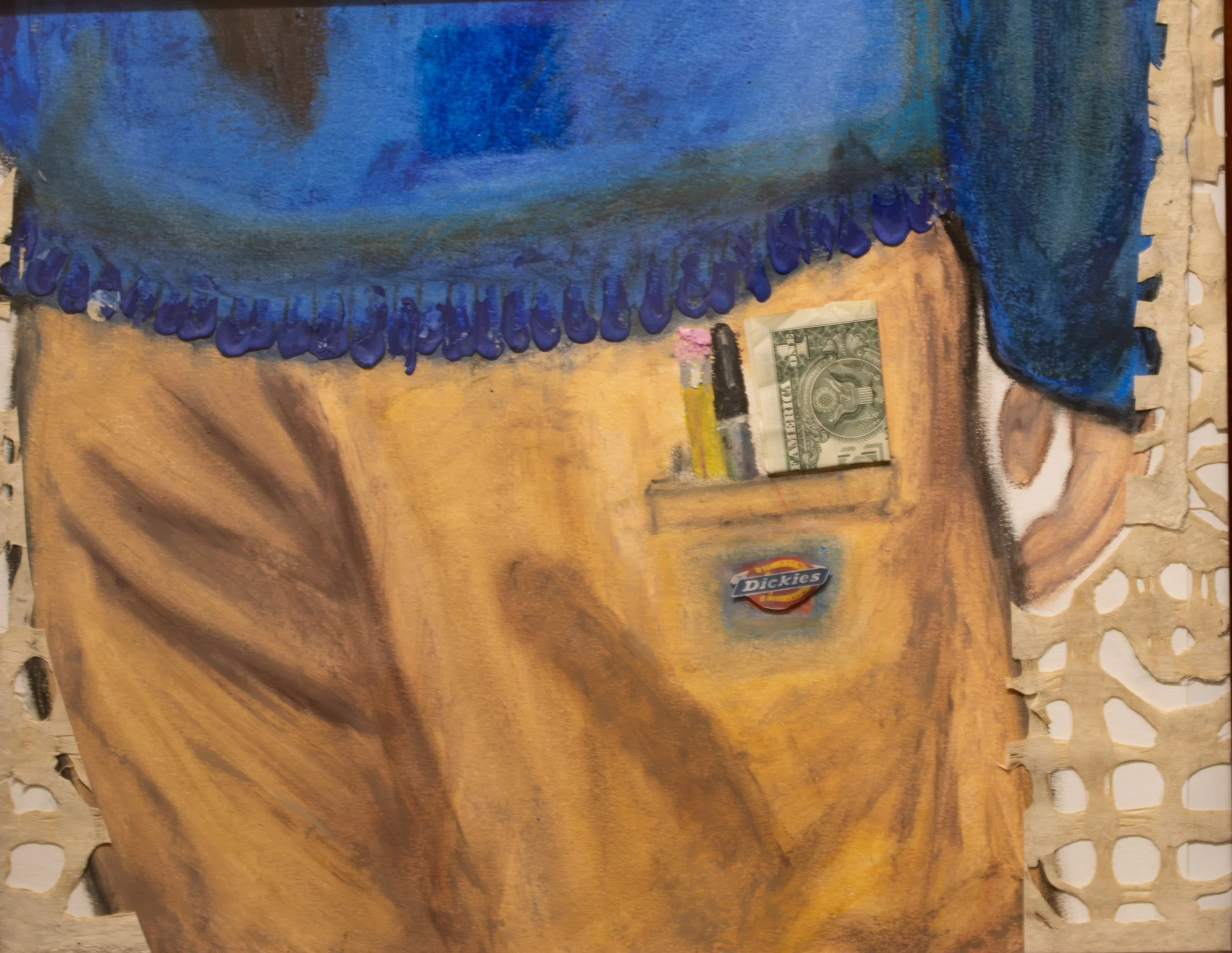 A day at Roosevelt Middle School - Oil pastel, $145