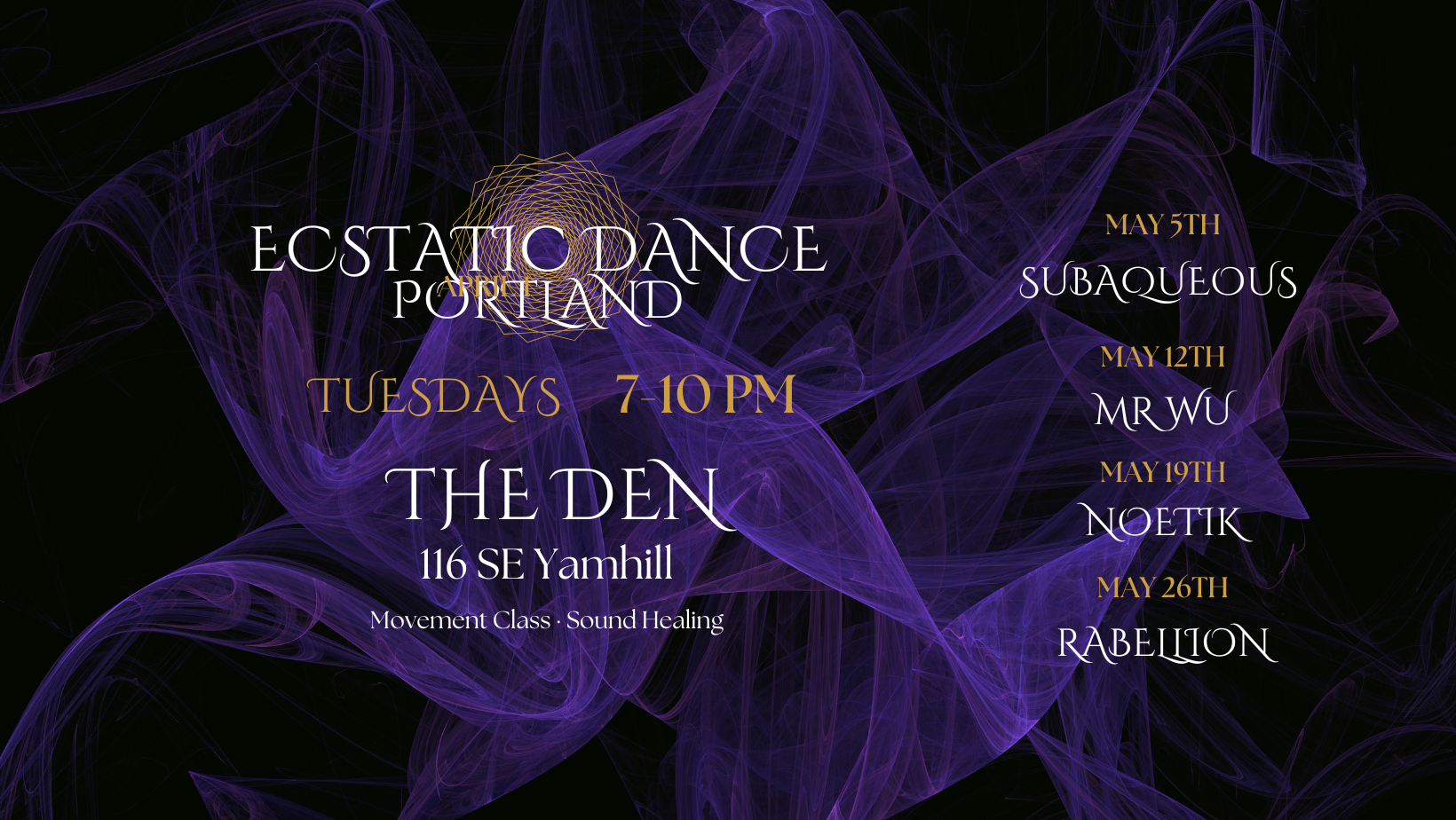 ECSTATIC DANCE PORTLAND : RABELLION