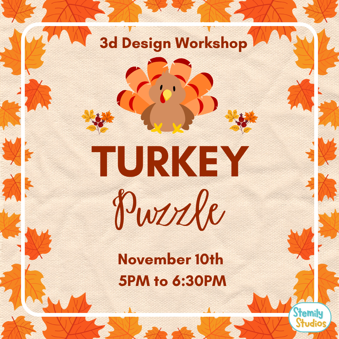 3D Design Workshop: Turkey Puzzle