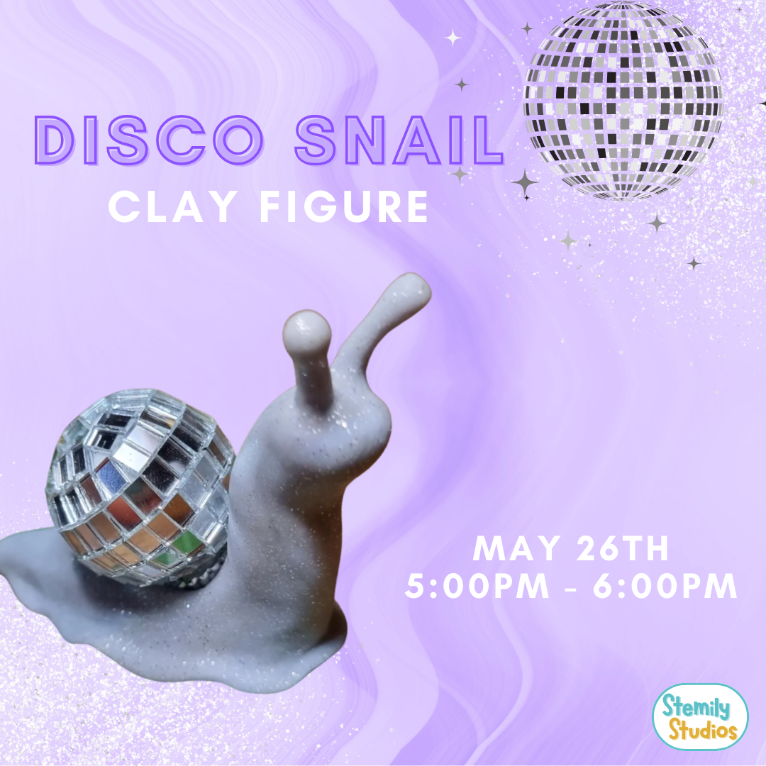 Disco Snail Clay Figure