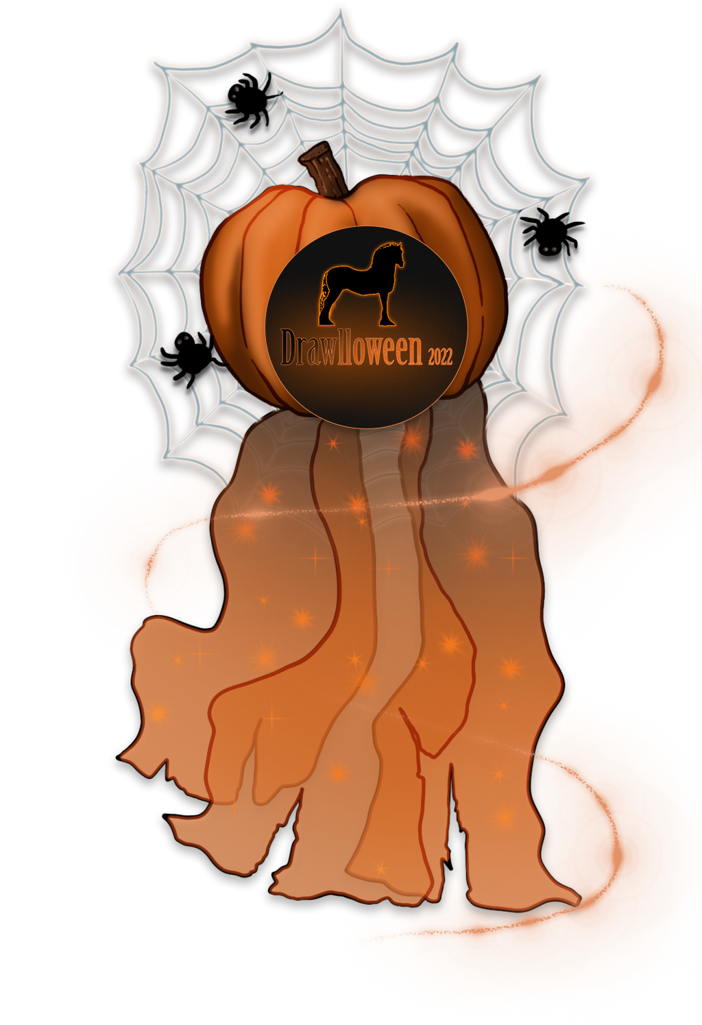 2022 Drawlloween Participant Ribbon