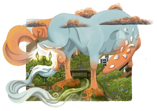 Halcyon - creature commission artwork