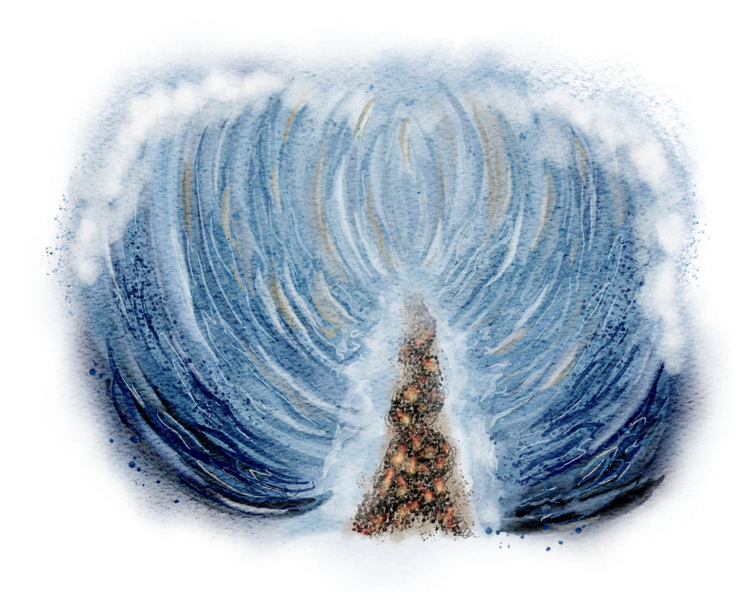 The Burns Creative, 40 Acts of Scripture, Watercolor, Bible Illustration, Scripture, Crossing the Red Sea, Parted Waters, Israelites, Moses