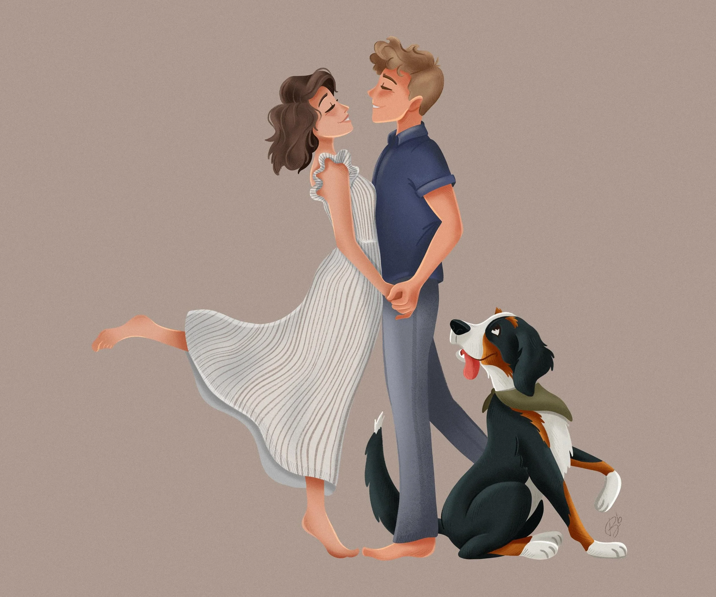 today marks 2 years married to my best friend

and it&rsquo;s been nothing short of an adventure 🩷

love you babe

#sweetlove #weddinganniversary #illustration #happilyeverafter #bernesemountaindog