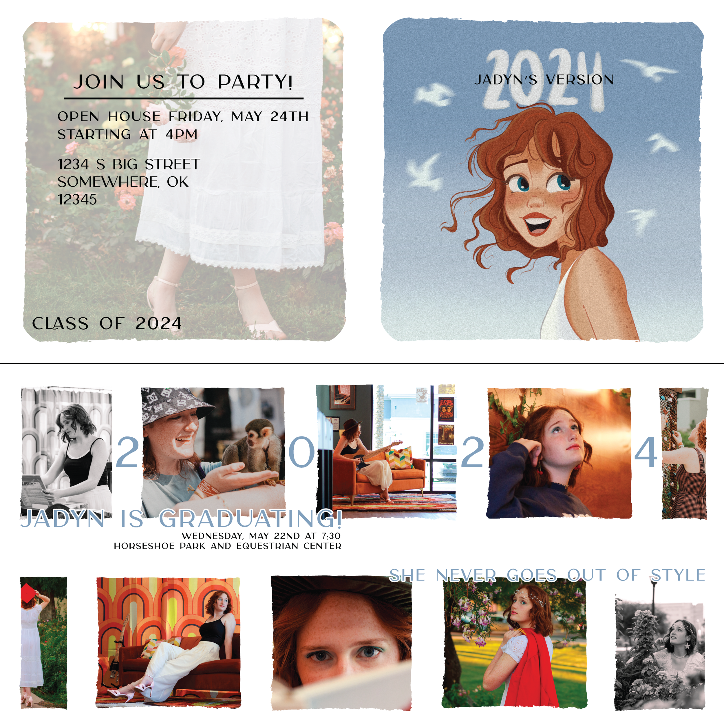 custom graduation card design for high school senior