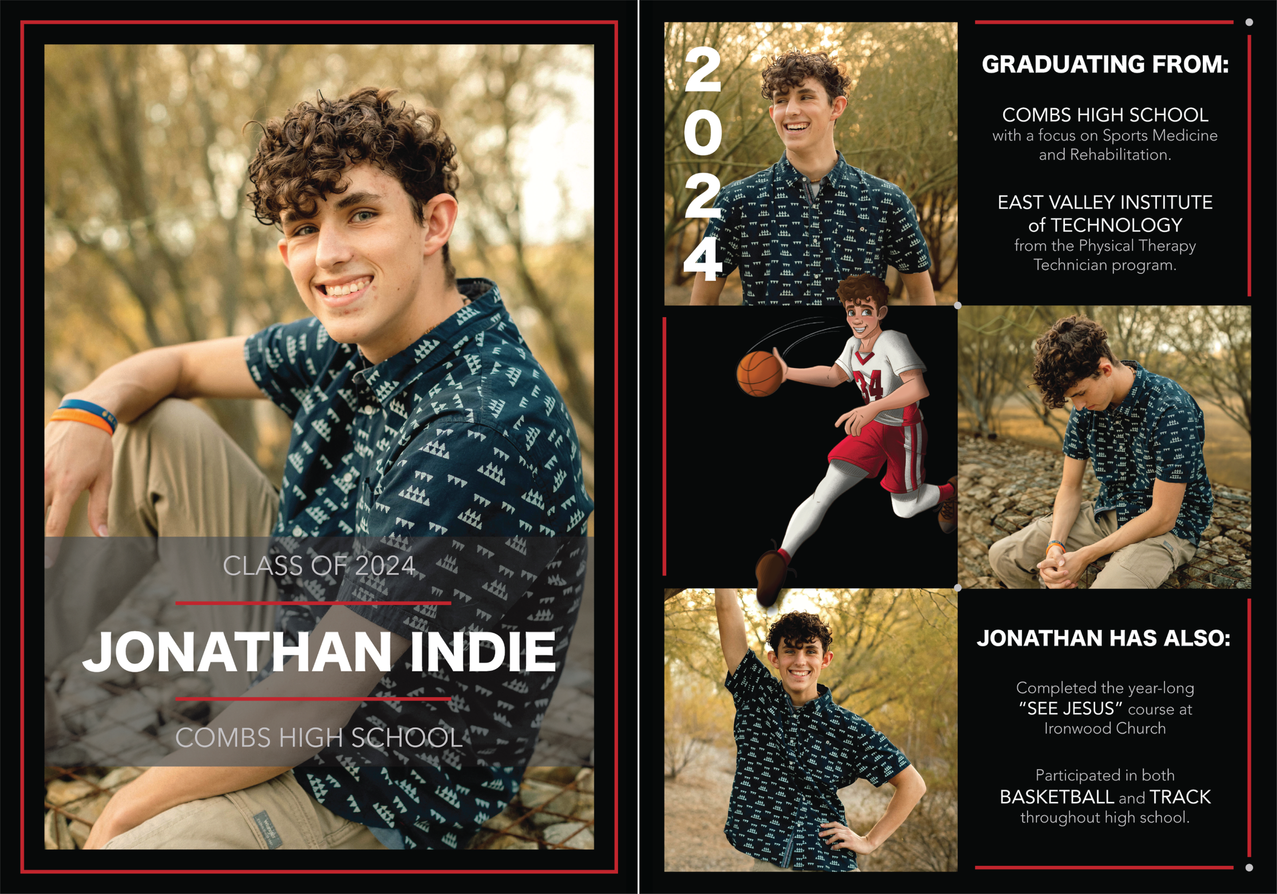 custom graduation card design for high school senior