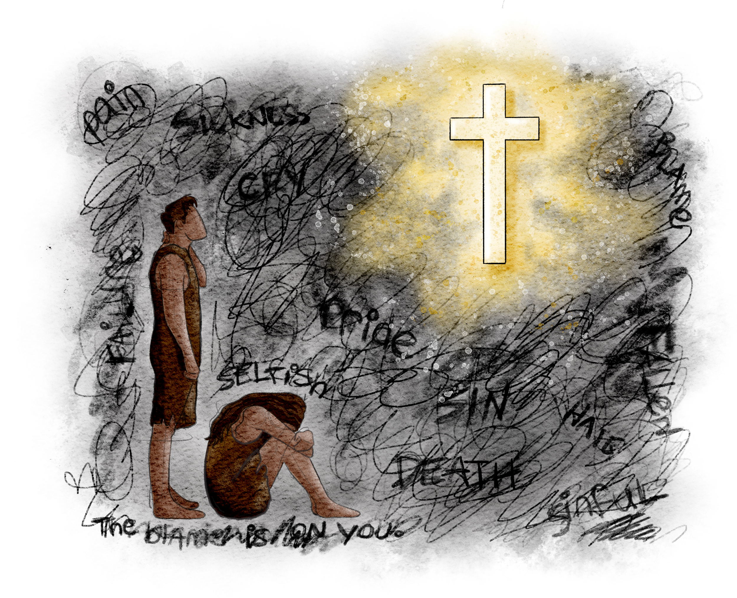 The Burns Creative, 40 Acts of Scripture, Watercolor, Bible Illustration, Scripture, Promise of a Savior
