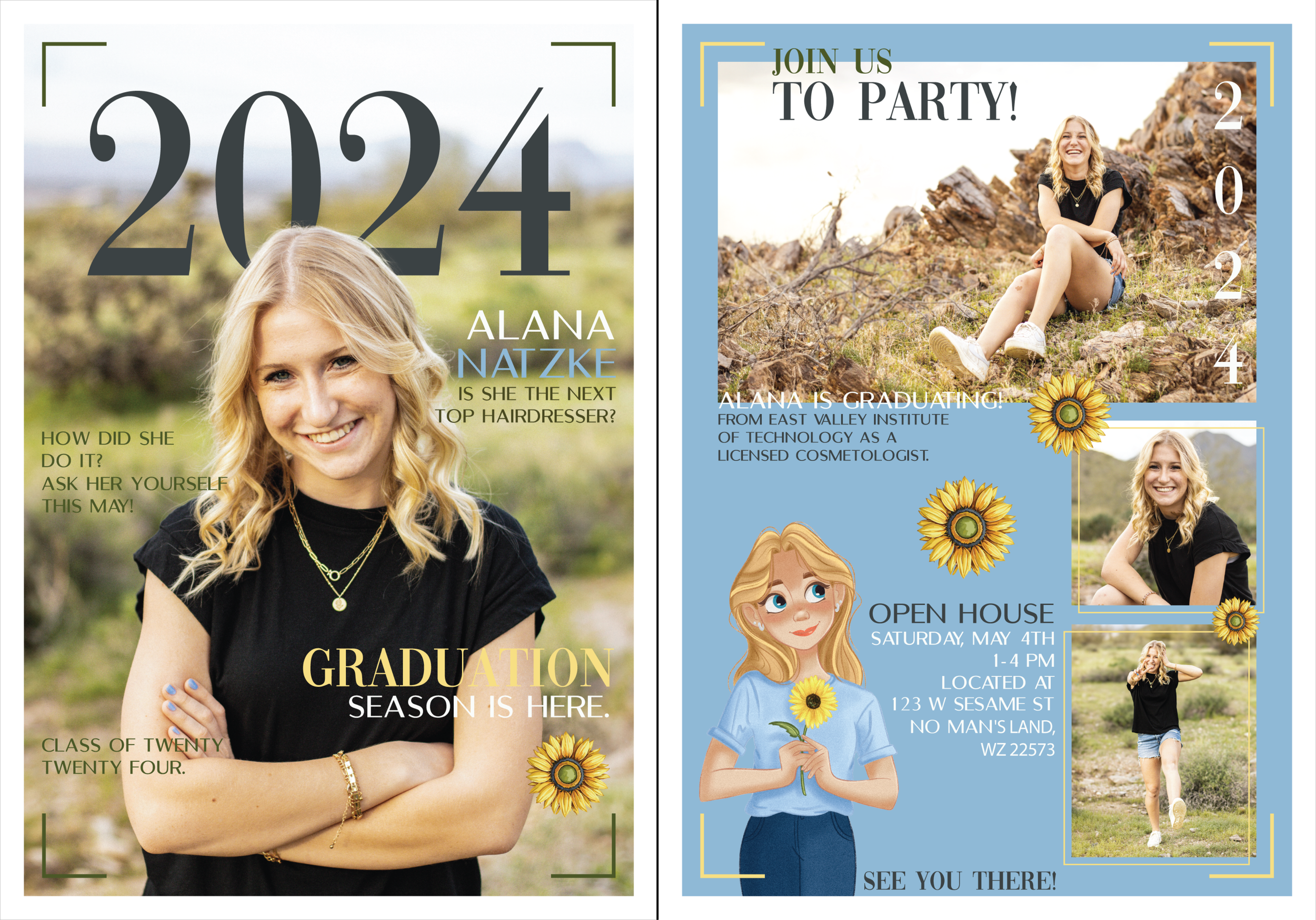 custom graduation card design for high school senior