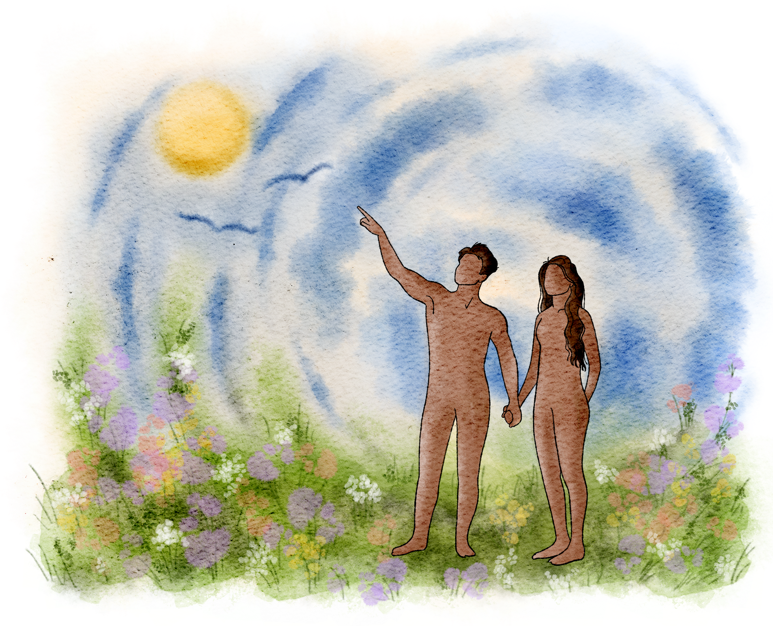 The Burns Creative, 40 Acts of Scripture, Watercolor, Bible Illustration, Scripture, Creation, Adam and Eve