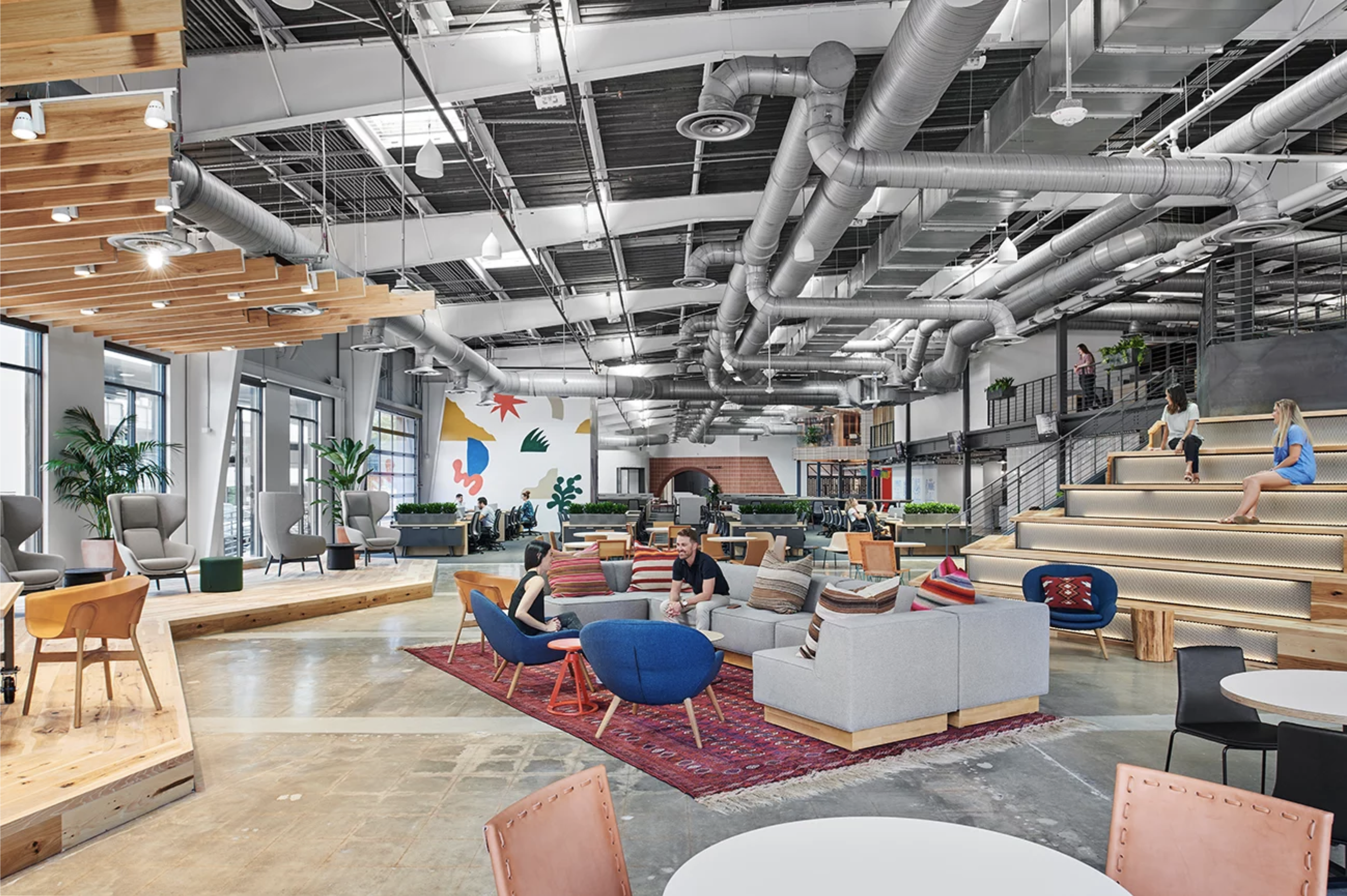 H-E-B Digital Favor Eastside Tech Hub interior - featuring knotted rope wall partition installation by FIBROUS