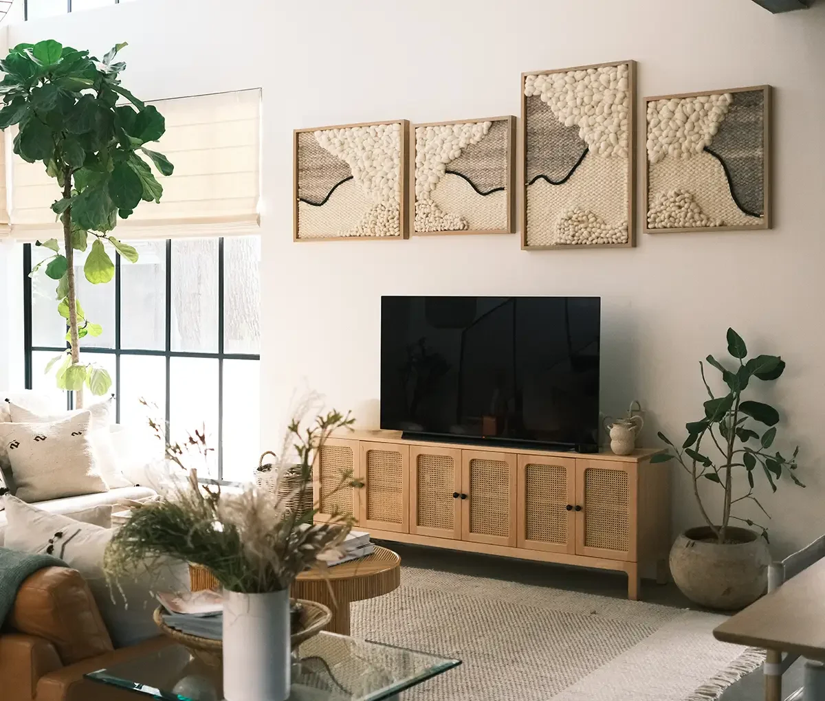 Four Panel Framed Weaving by FIBROUS
