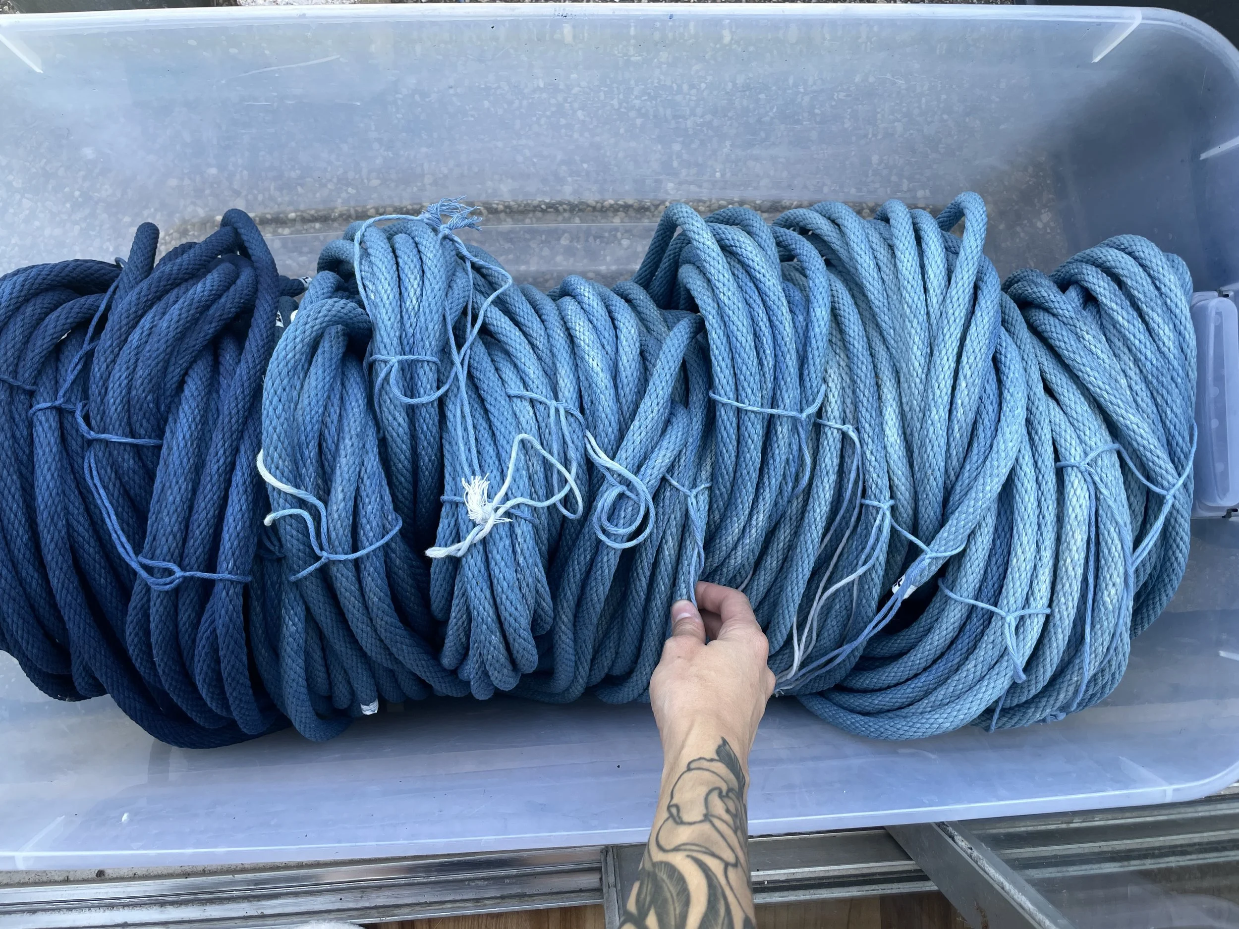 Indigo Dyed Cotton Rope