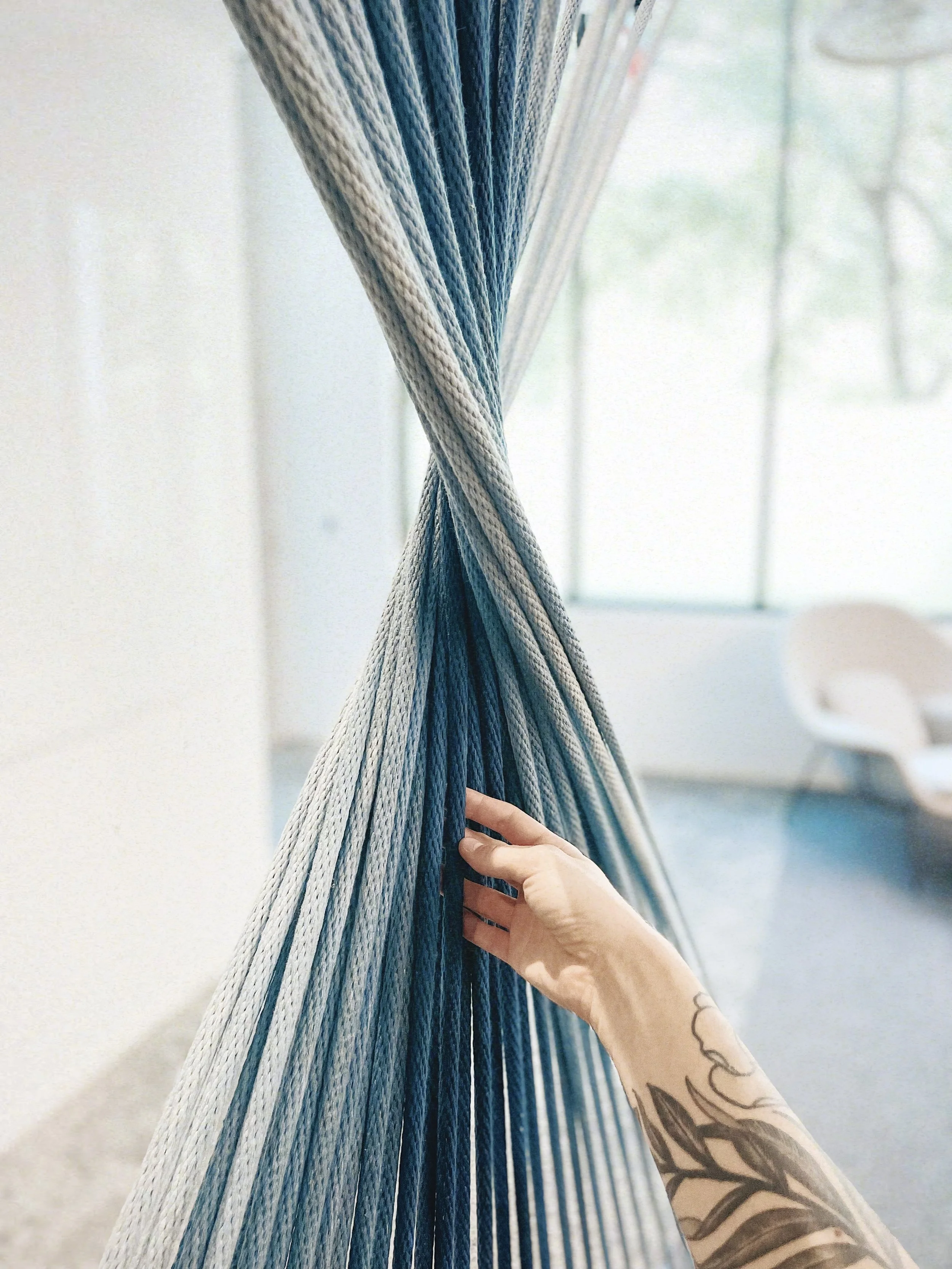 McKinsey Company conference room custom gradient dyed rope installation Austin corporate office