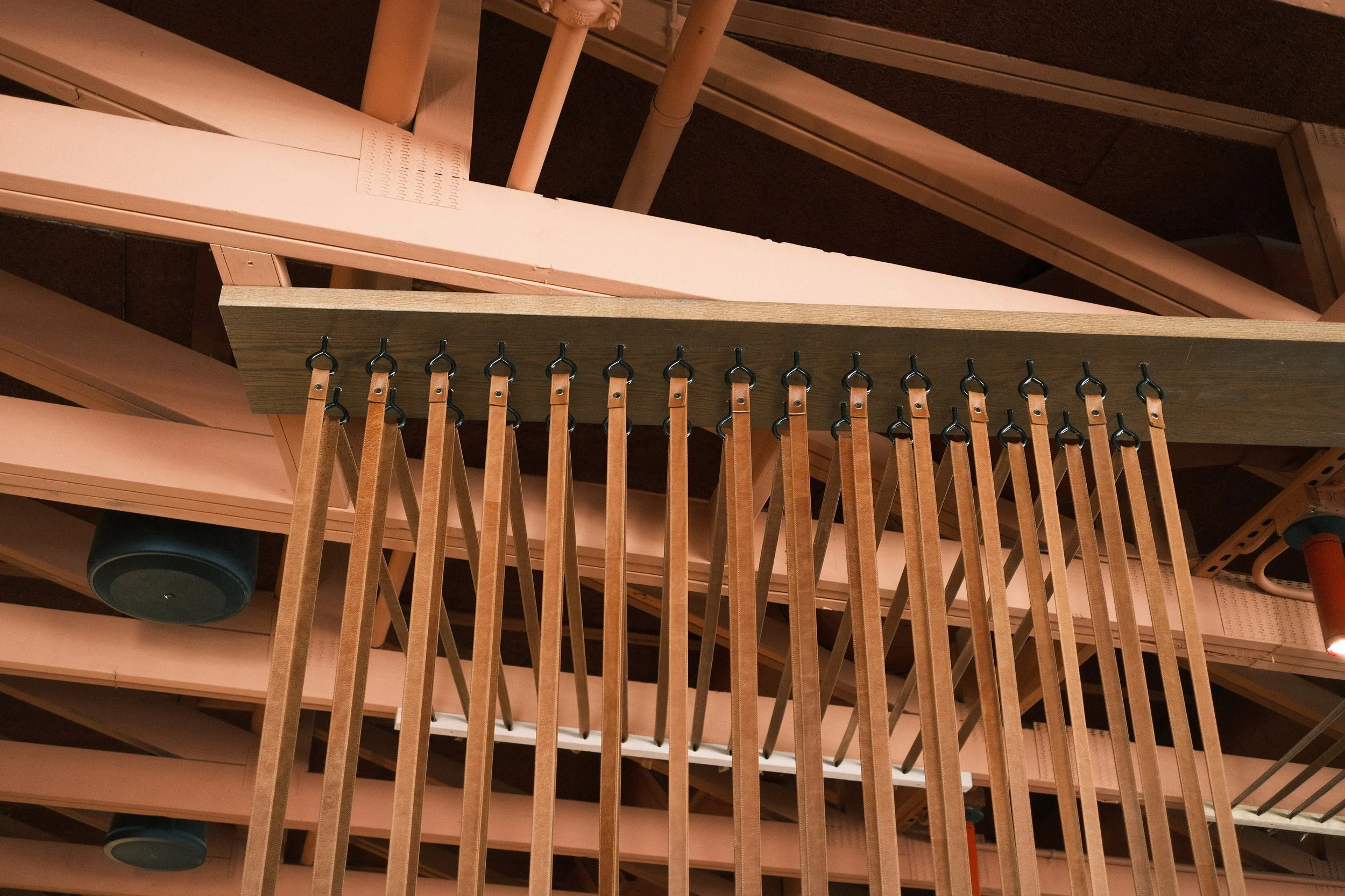 Restaurant Leather Partition Houston — FIBROUS | Custom Fiber Art ...