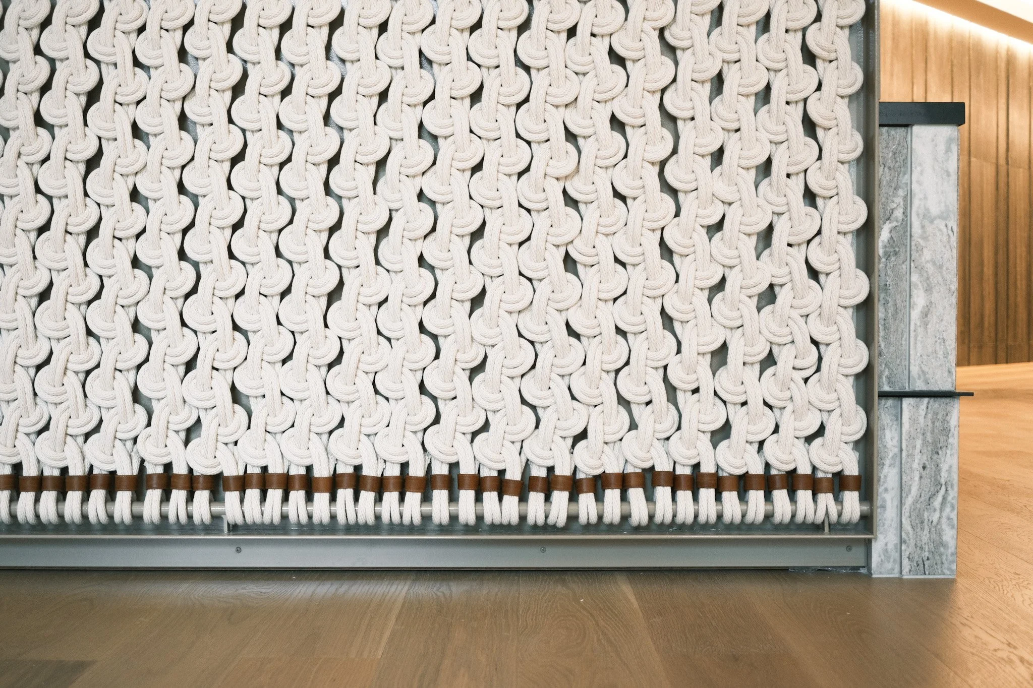 Commercial knot rope installation steel frame offices hospitality