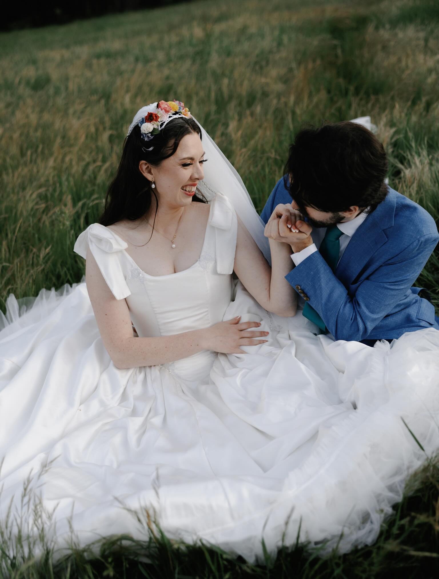 Chloe &amp; Harry 🤍
A wedding full of colour, happy tears, and so much love. From their vows to all the little details Chloe had prepared - including the wedding dress she made herself - there was so much to remember. 

MUA: @sarahsalon.act 
Married