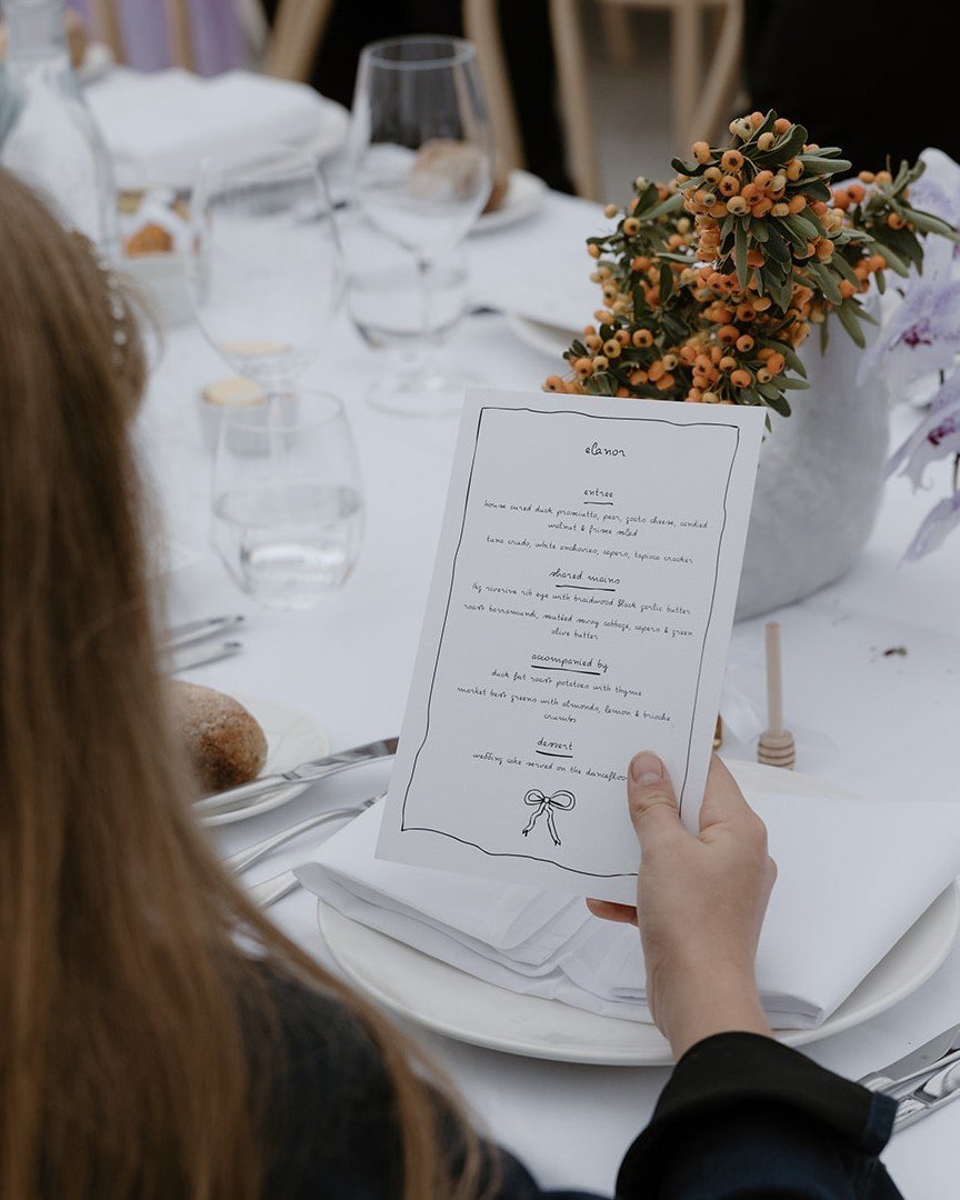 When your catering menu is adored by guests ➡ Annabelle &amp; Loughlin's wedding reception 

Photos @hayleyrafton 

#catering #caterer #sydneycaterer #menu #weddingreception