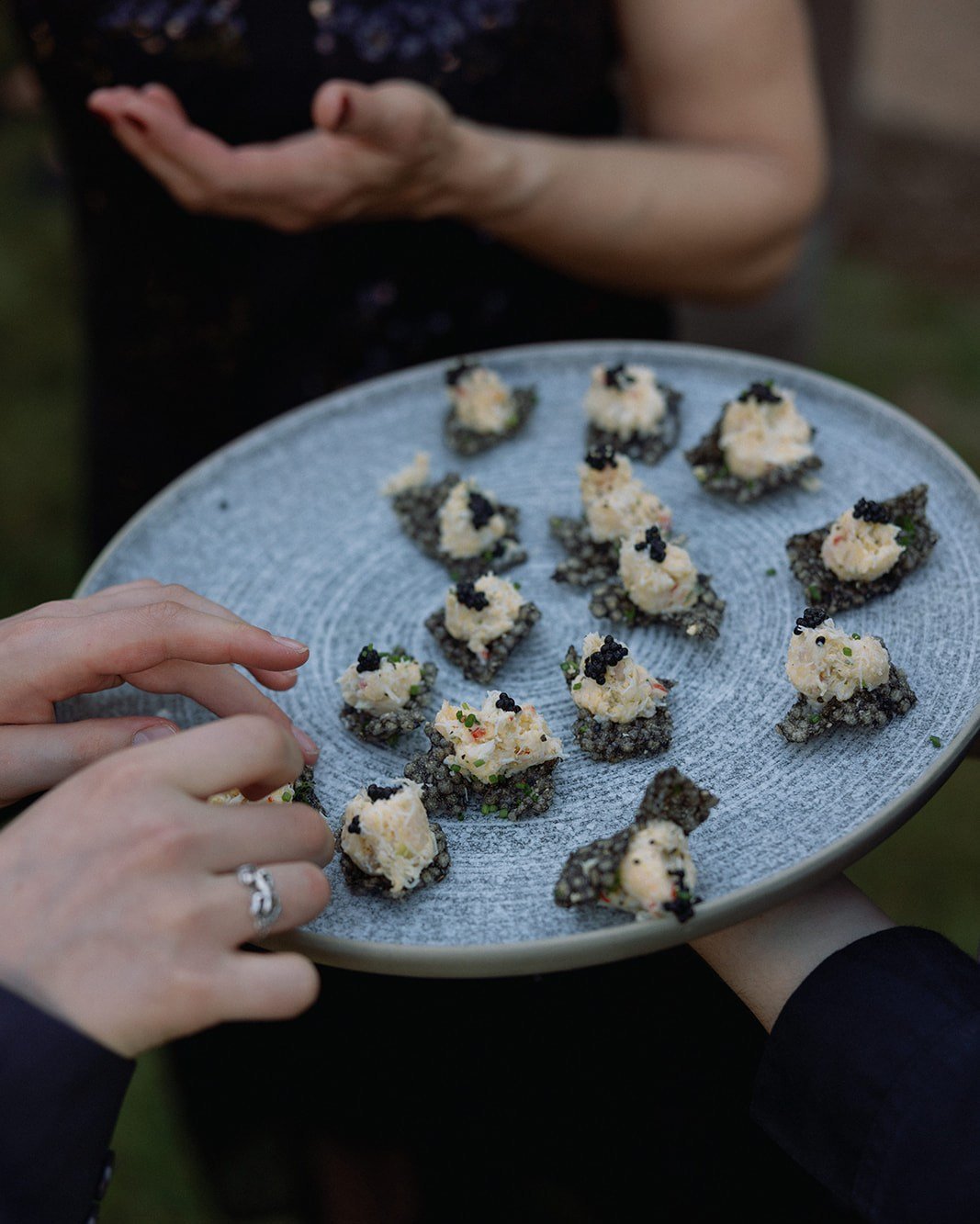 Canap&eacute;s for a garden wedding on the lawn at Hopewood House.

Photos @tomcoburn_ 

#caterer #catering #weddingcaterer #weddingcatering #canapes