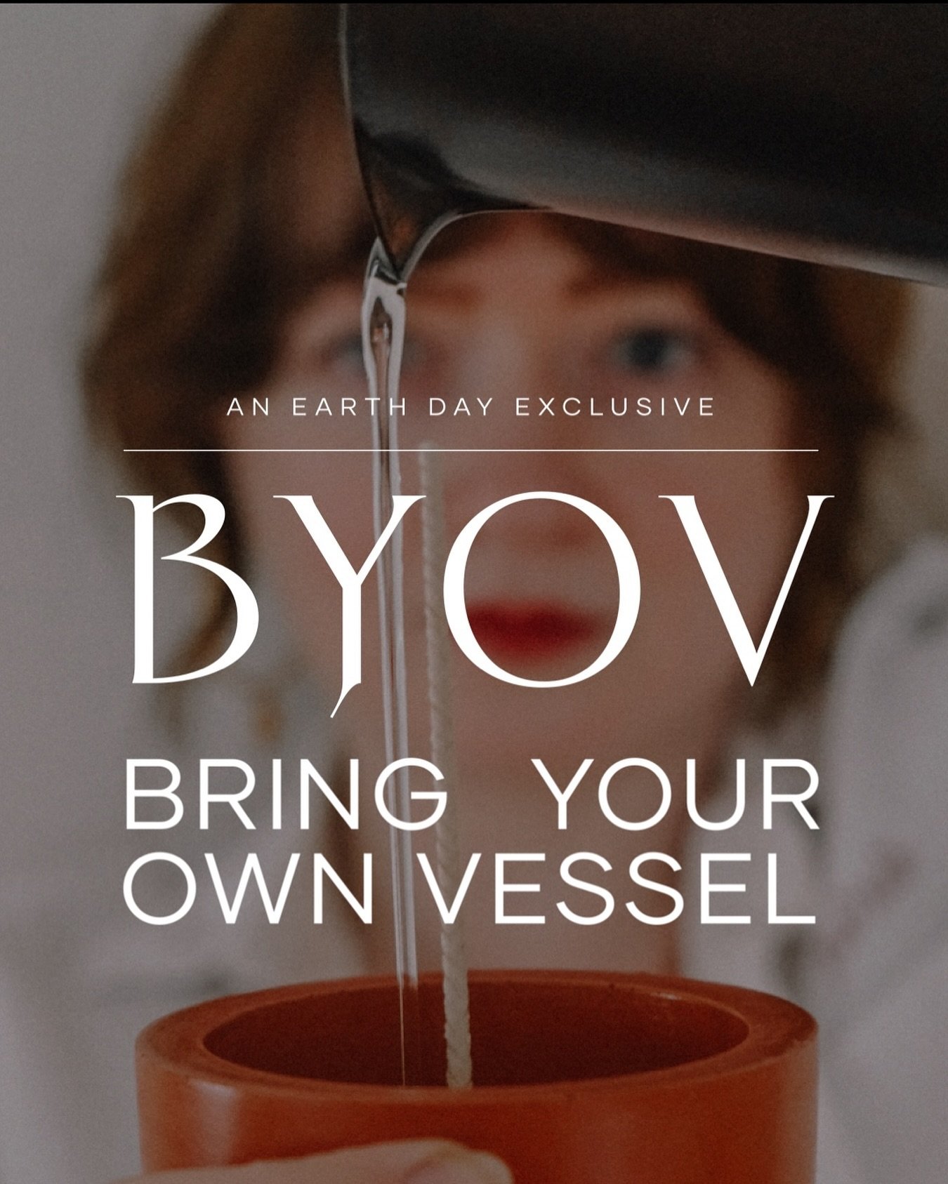 BYOV (Bring Your Own Vessel)

AN EARTH DAY EXCLUSIVE 
have old candle jars or ceramics sitting around? bring your own tempered glass jars and food-grade glazed ceramic vessels to this sunday&rsquo;s @providenceflea (April 21) or the @shop.wickenden m