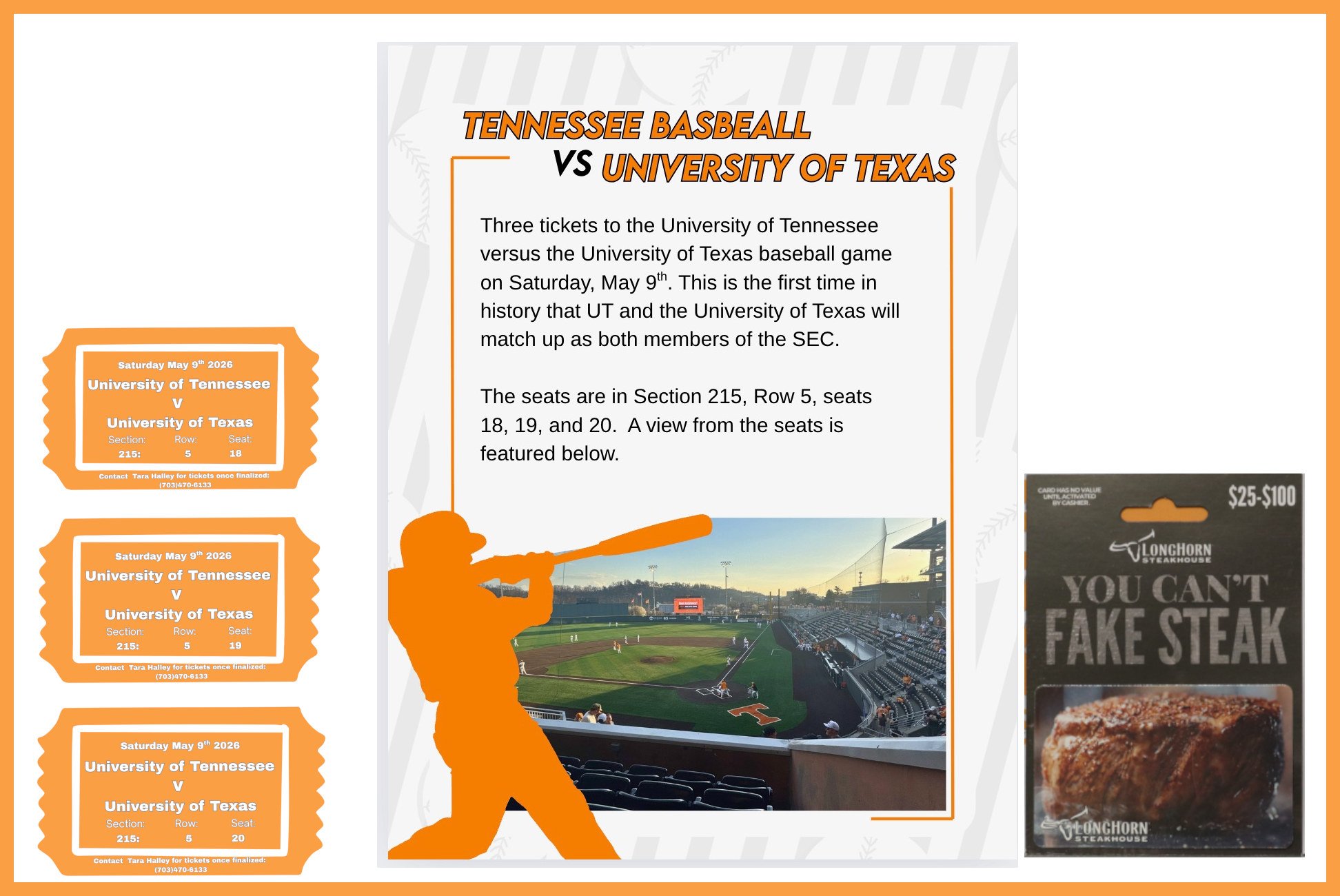 UT Baseball and Dinner