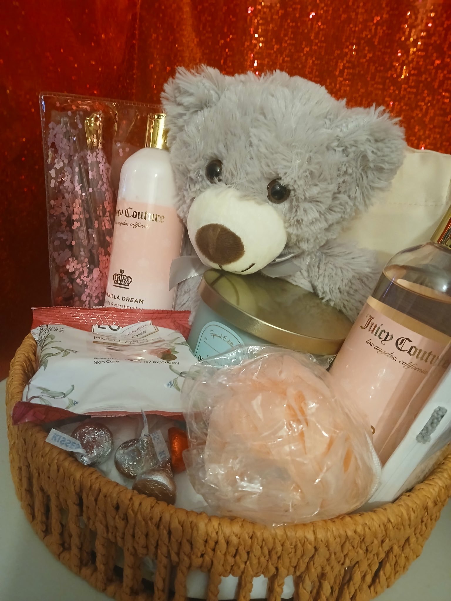 Lavish Wooden Gift Basket Ensemble