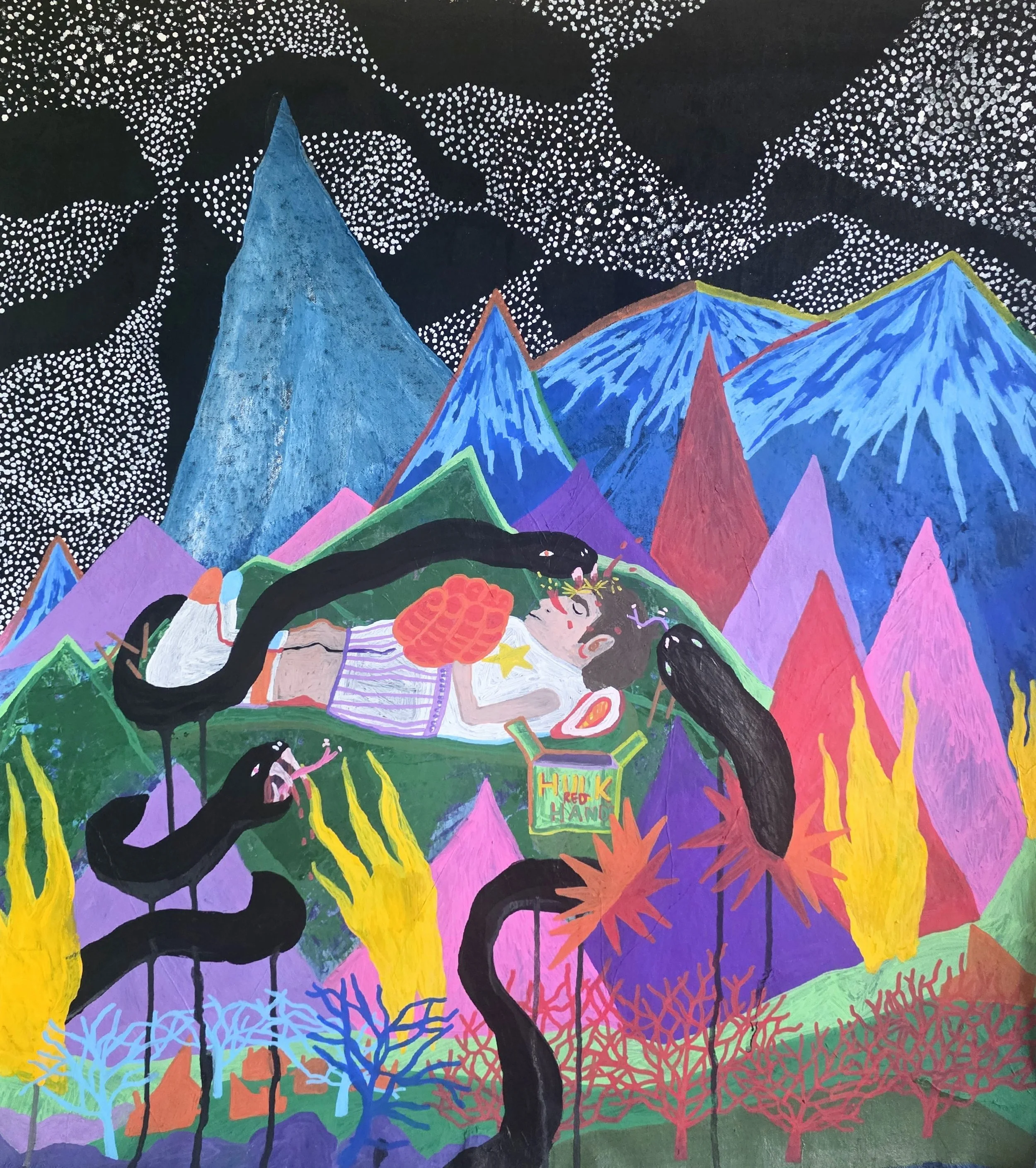 "Respite for Prayer"/
Acrylic on Canvas/
25.5 in x 27.75 in/
2026