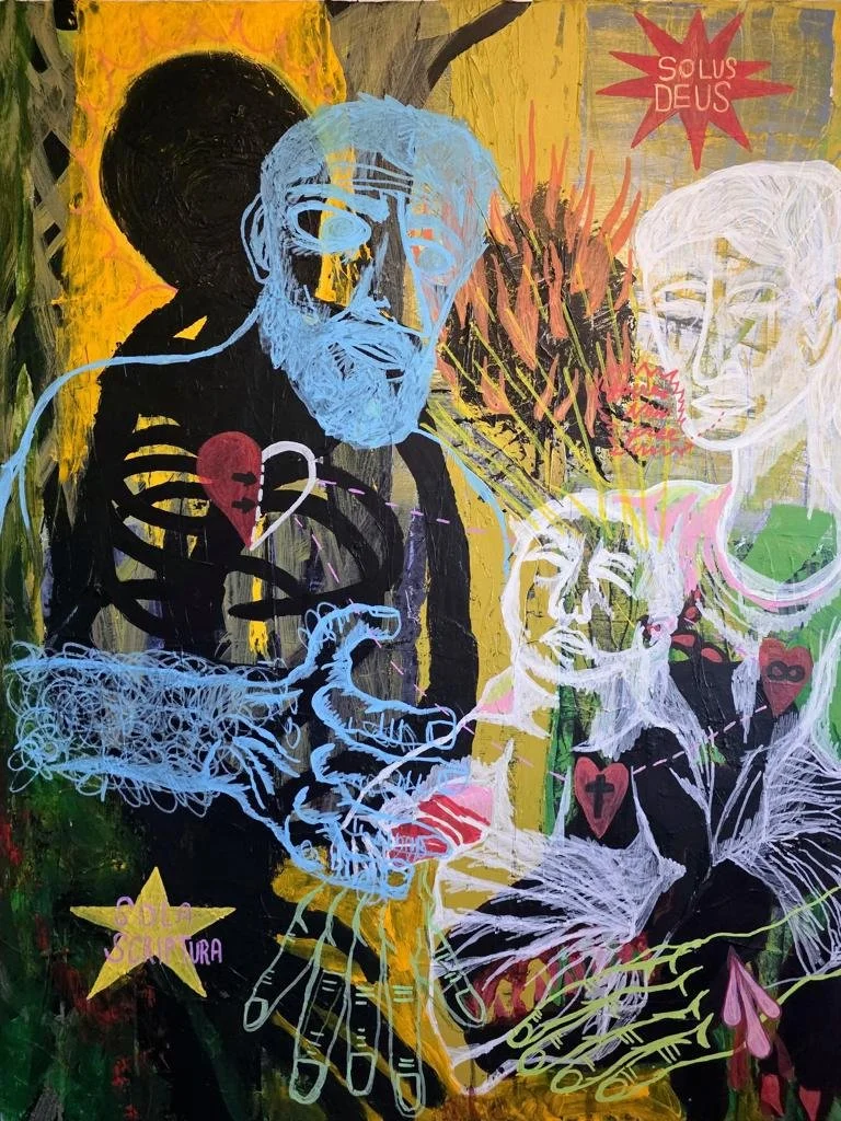 "Cast Down in a Mighty Wind" /Acrylic on Canvas/ 30 in x 40 in x 1.5 in/ 2026