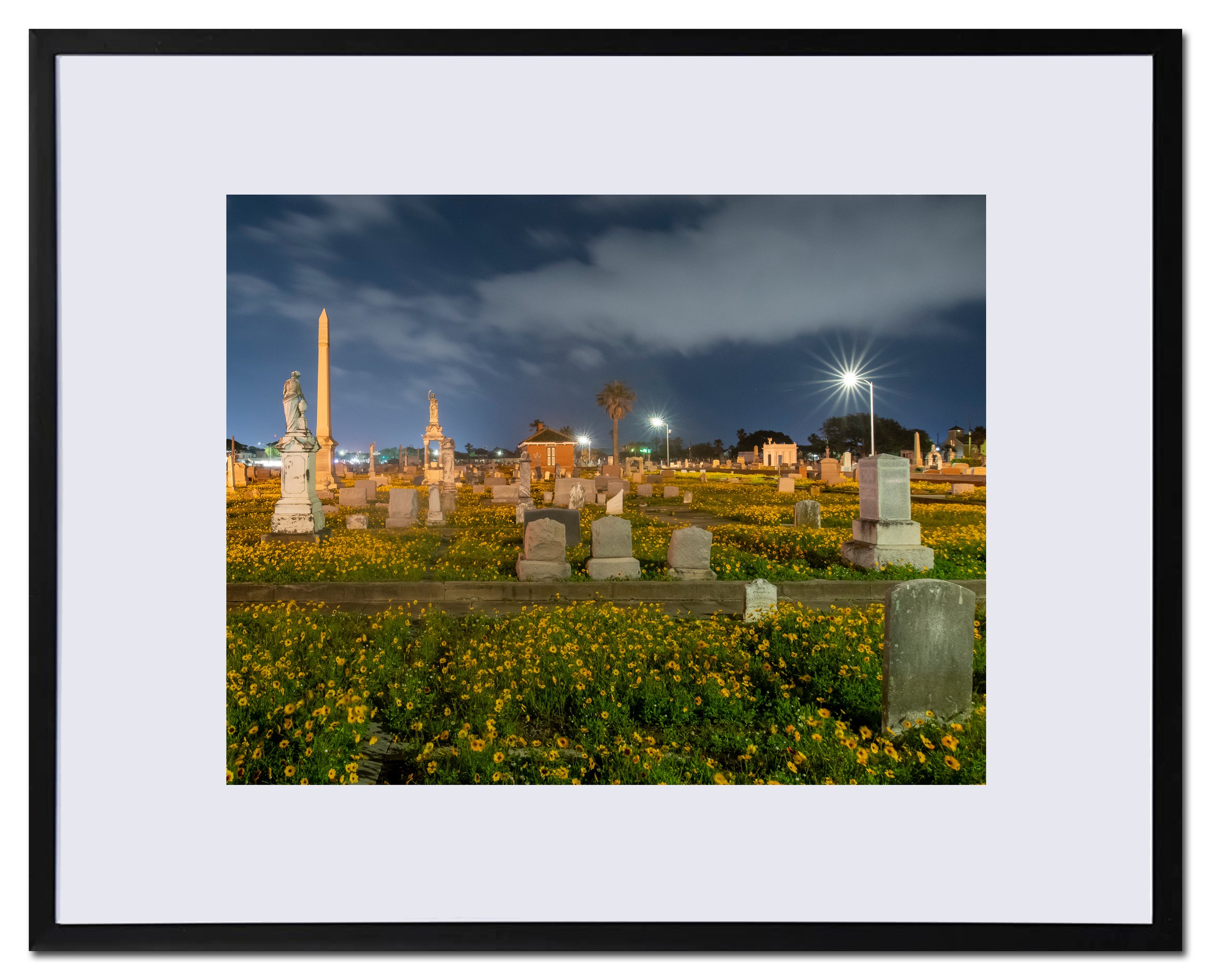 Broadway Cemetery Historic District Galveston Texas Framed Print - Free Shipping