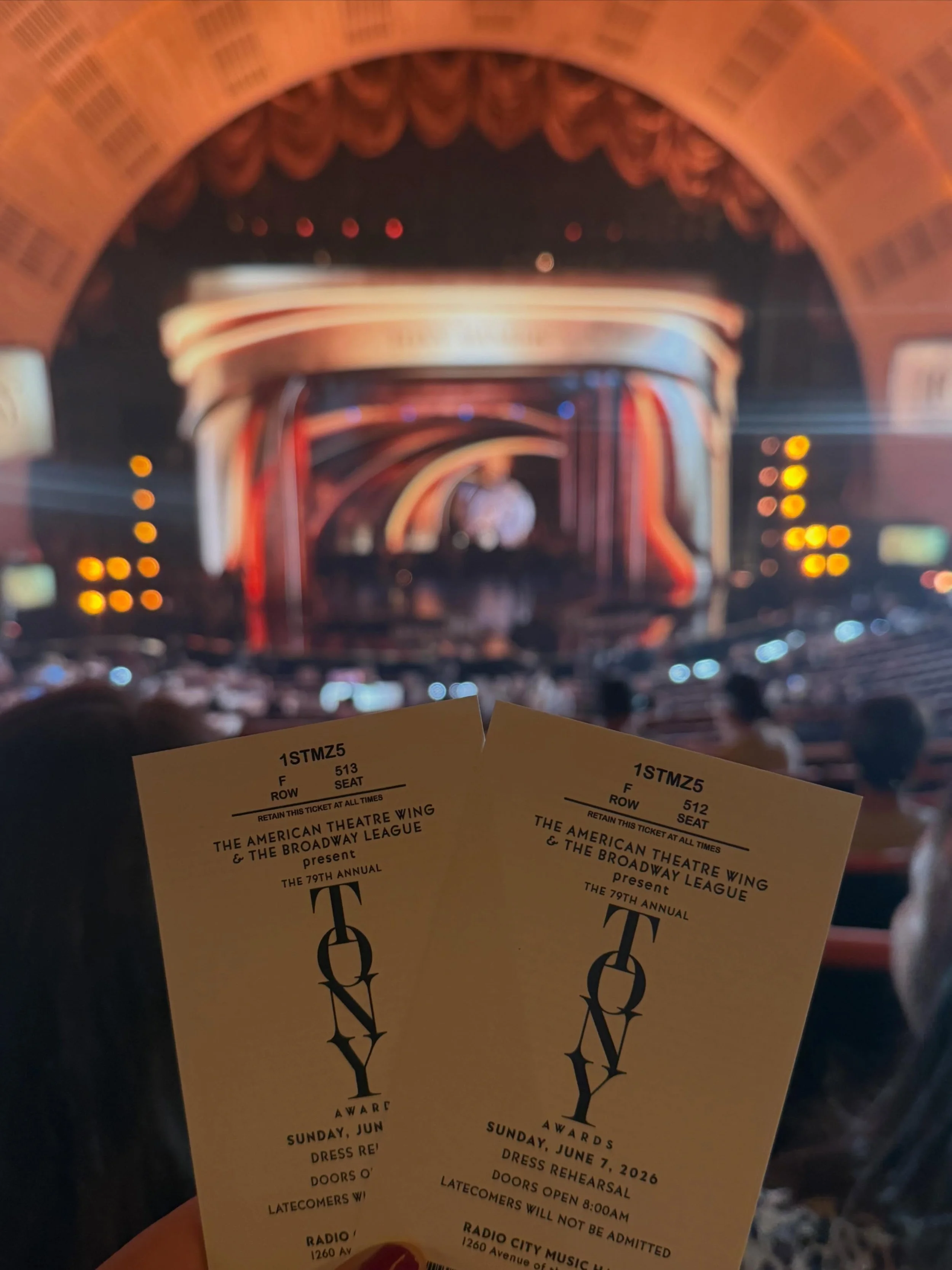 Had an amazing time at the dress rehearsals for @thetonyawards yesterday morning. Special thanks to @thewing for inviting me. It was amazing