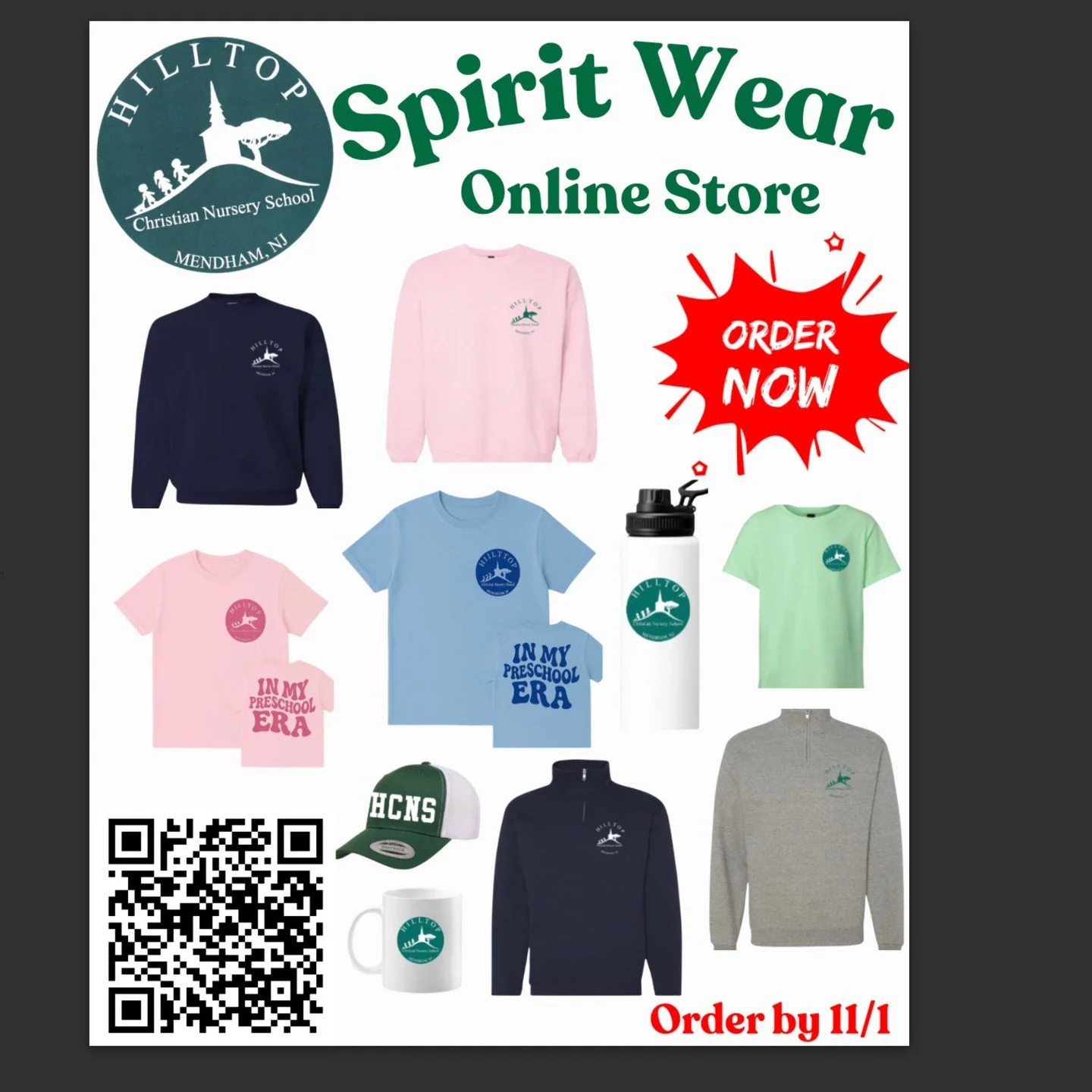 Our spirit store is officially open! Starting in January we will have school spirit days the first week of the month. $5-$10 of all items purchased will go towards our Scholarship fund- feel good while you shop and support families in need! Store lin