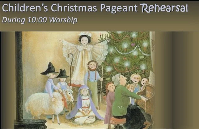 Children's Christmas Pageant Rehearsal