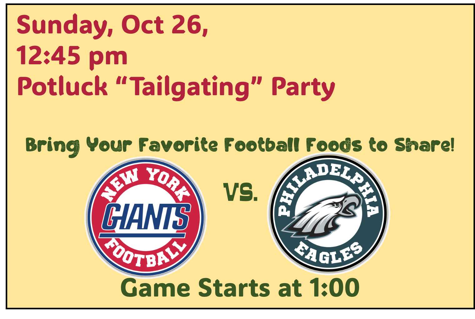NFL Tailgate Party