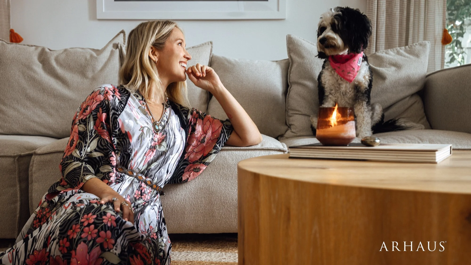 Lifestyle campaign photography featuring Anna Camp for Arhaus, shot by Eric Scott