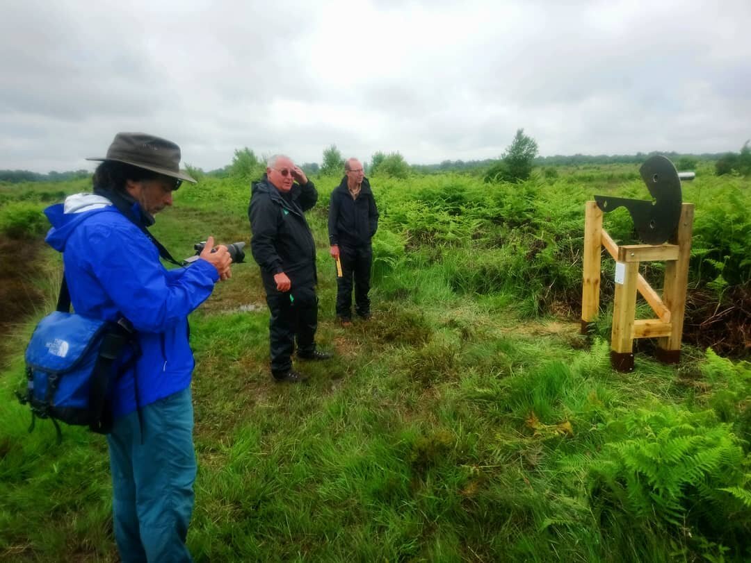 On site at Whixall Moss today with artists Andrew Howe and Keith Ashford and Mike from Natural England. Come and visit the new audio and sculpture trail and chat to the artists. More info at ofthemosses.com
.

#mossesandmarshes, #sculptureinthelandsc
