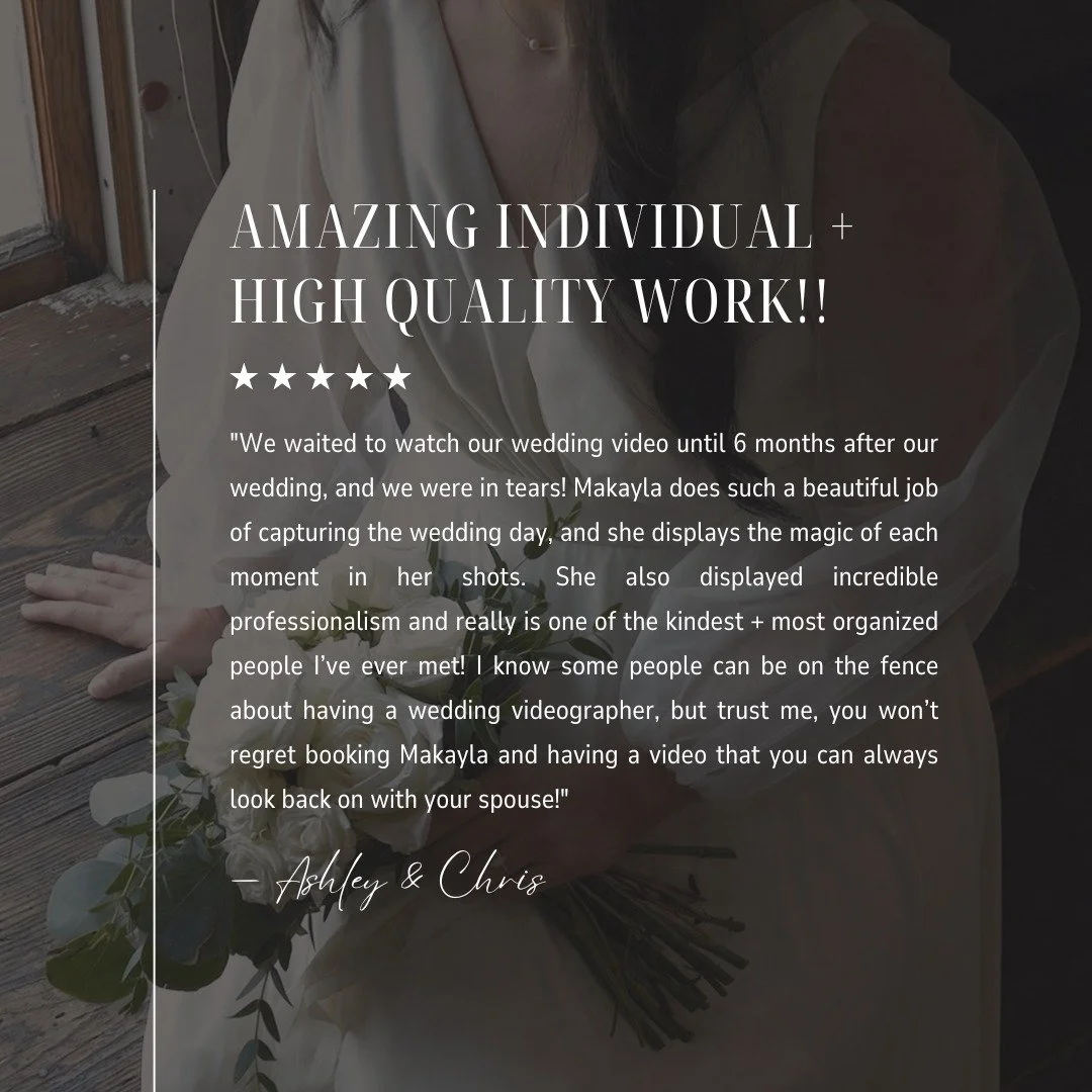 Moments like this remind us why we love what we do 💕 Ashley &amp; Chris, your kind words mean the world!