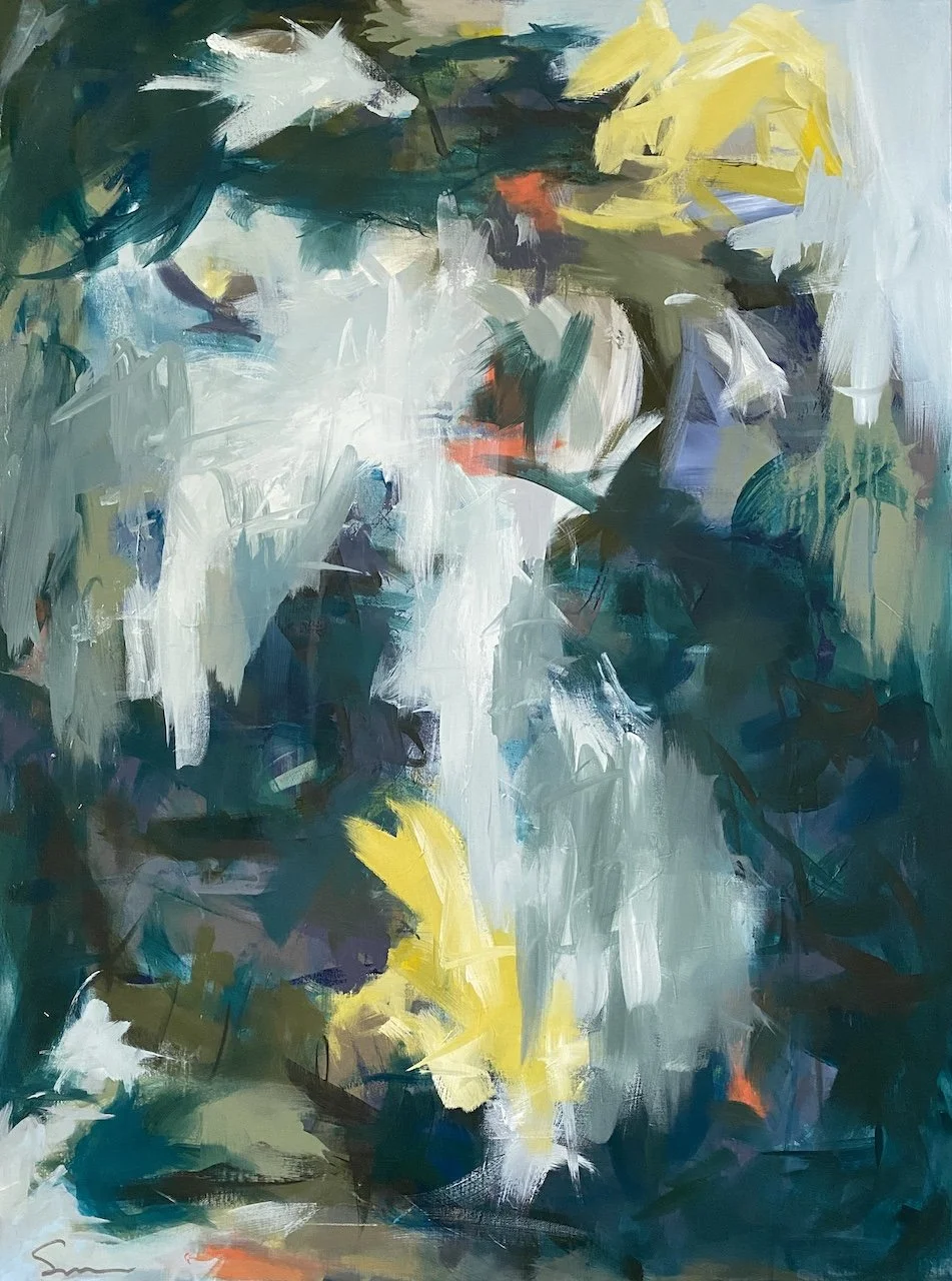 I Only Like Pools(1)-2022-Acrylic on Canvas-"40 x 30"-sold