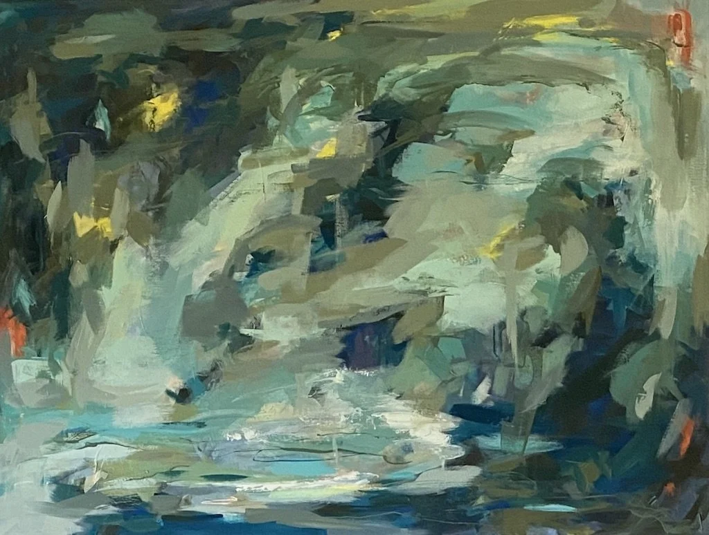 I Only Like Pools(2)-2022-Acrylic on Canvas-30" x 40"-sold