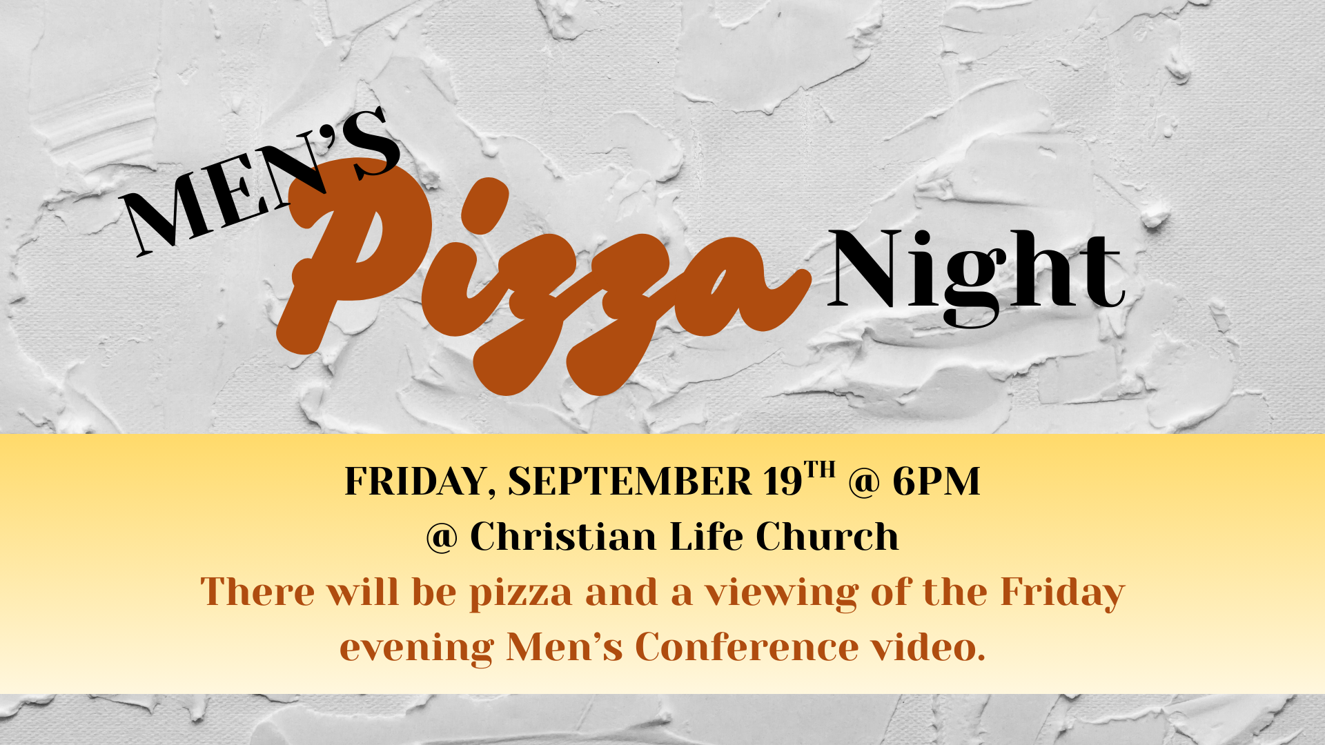 Men's Pizza Night September 2025
